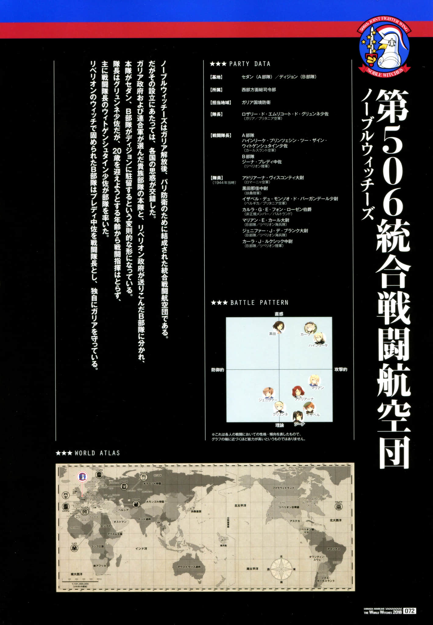 《寂静魔女 索姆斯没人要中队Reboot》画集・设定资料集 第506統合戦闘航空団插图（1）