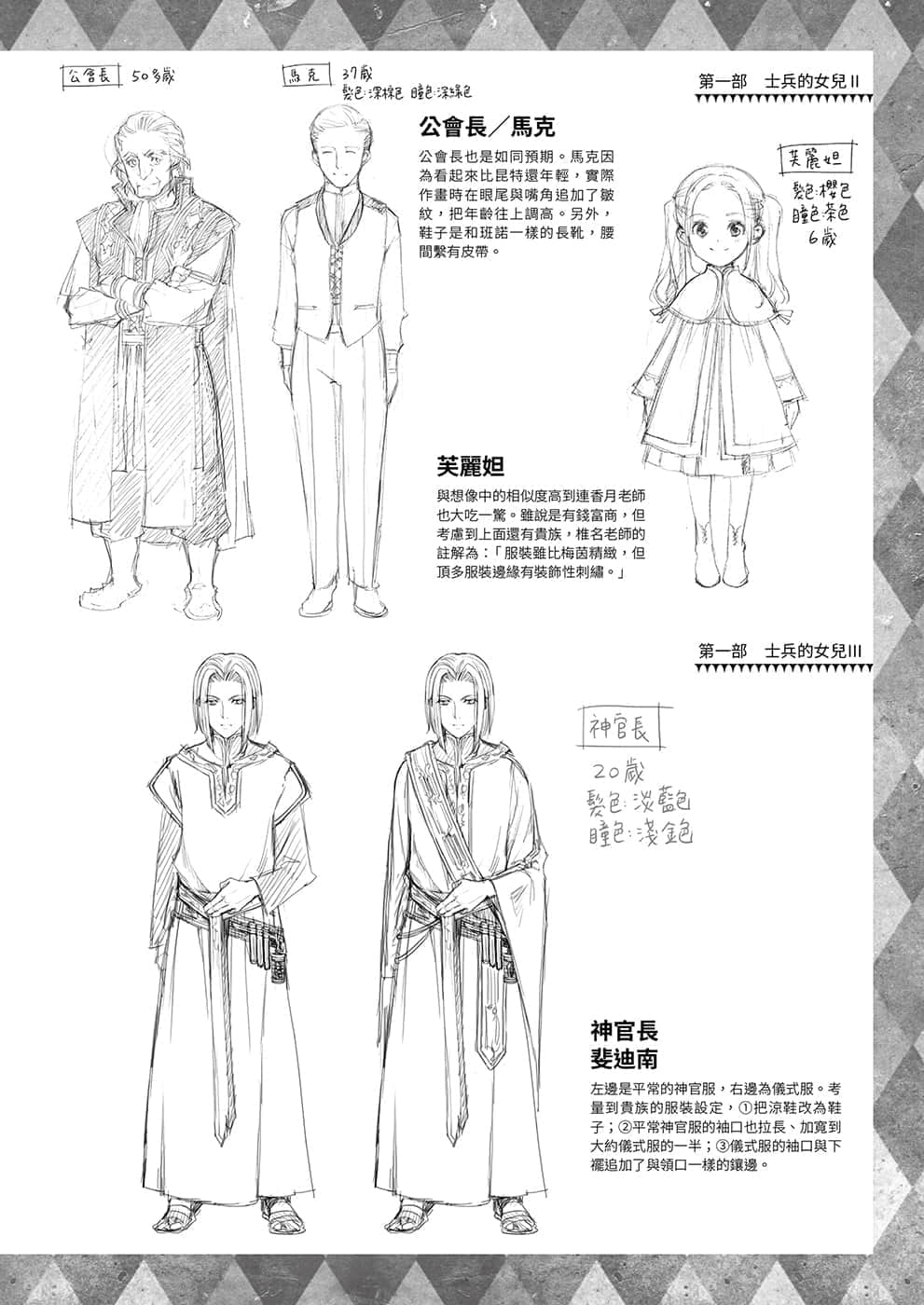 《小書癡的下克上FANBOOK》1 角S設定資料集插圖（5）