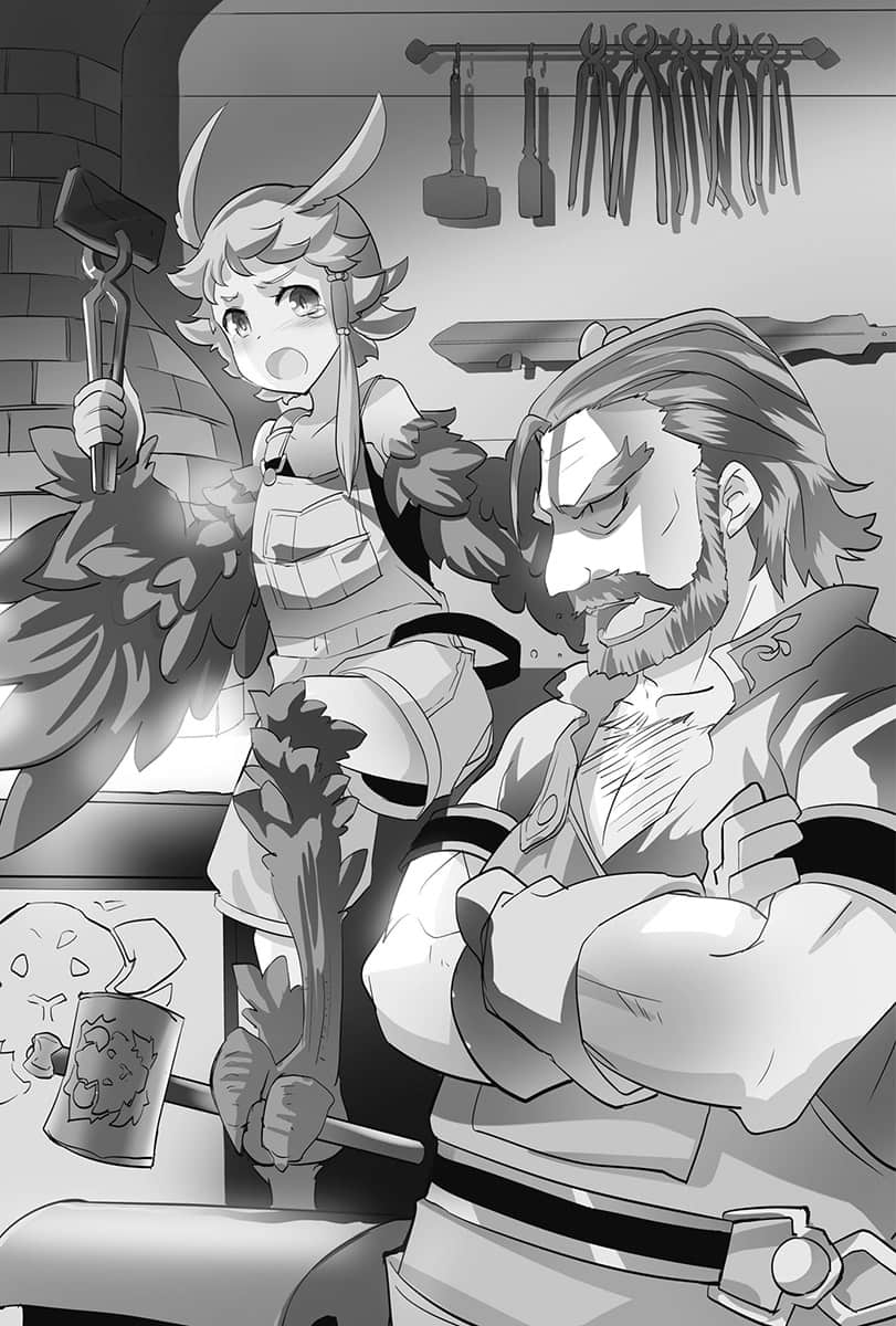 《魔石传记 获得魔物力量的我是最强的！》4 吵闹的铁匠与徒弟插图（1）