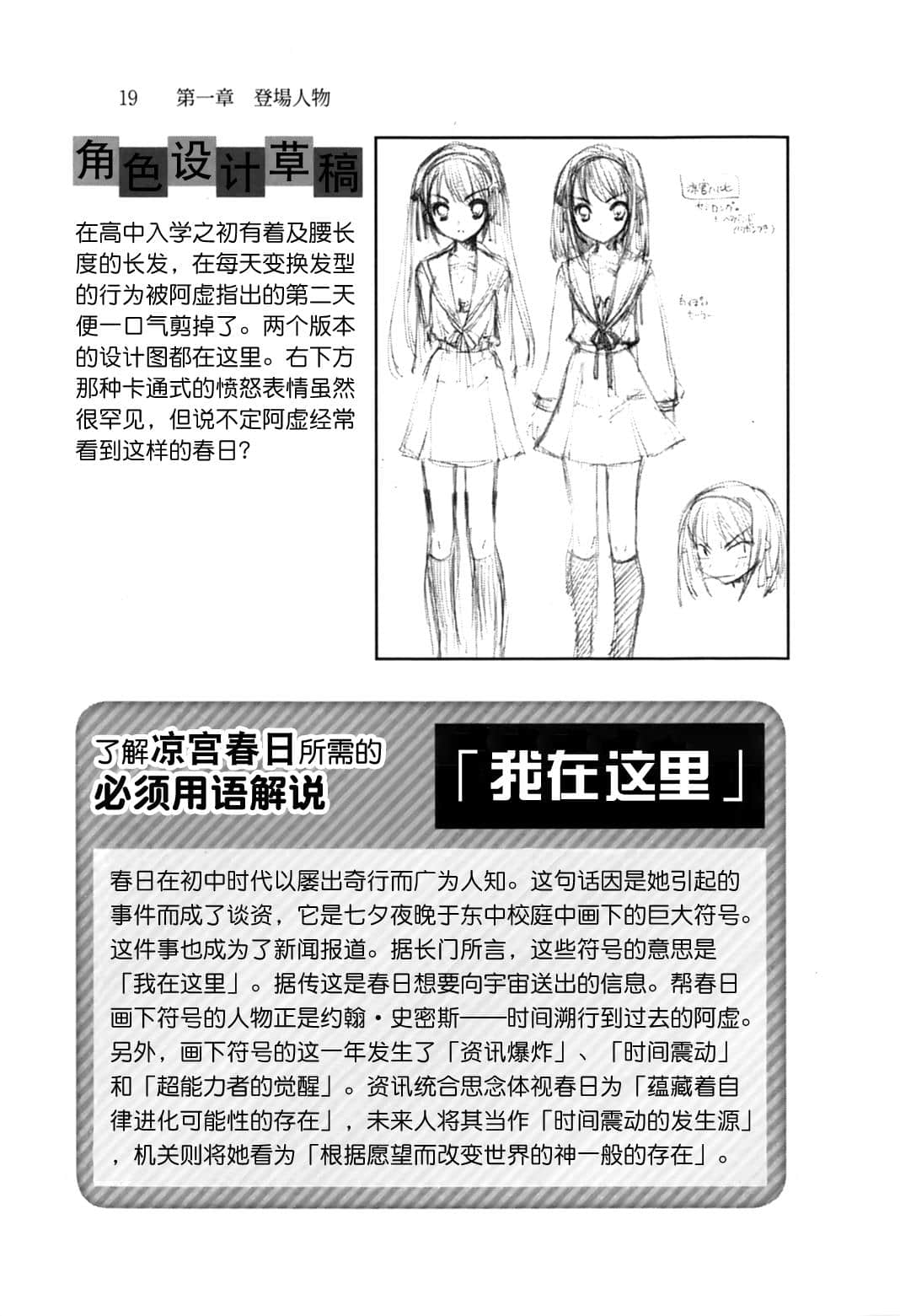 《凉宫春日系列》OFFICAL FANBOOK 凉宫春日的观测 第一章 登场人物插图（13）