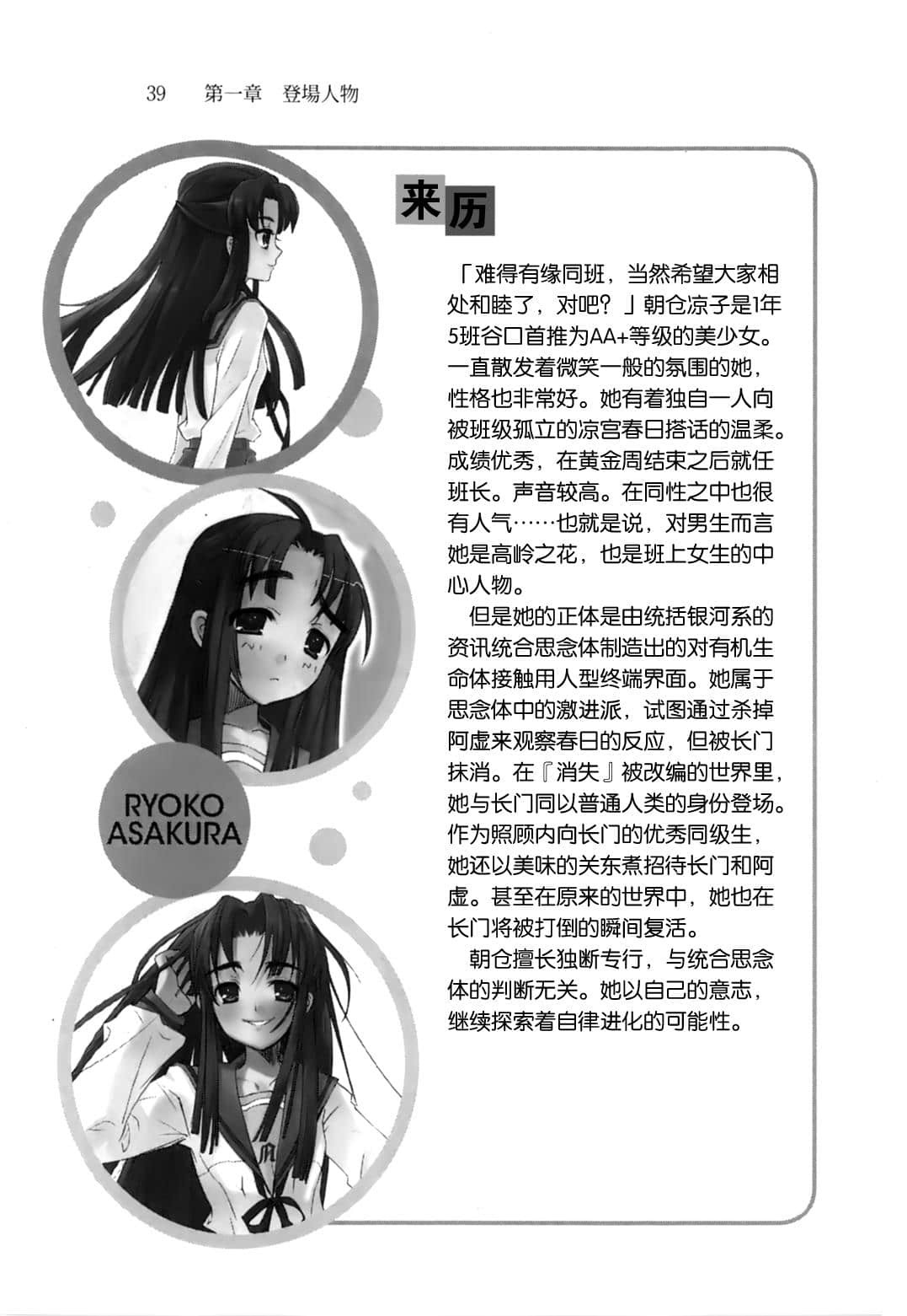 《凉宫春日系列》OFFICAL FANBOOK 凉宫春日的观测 第一章 登场人物插图（33）