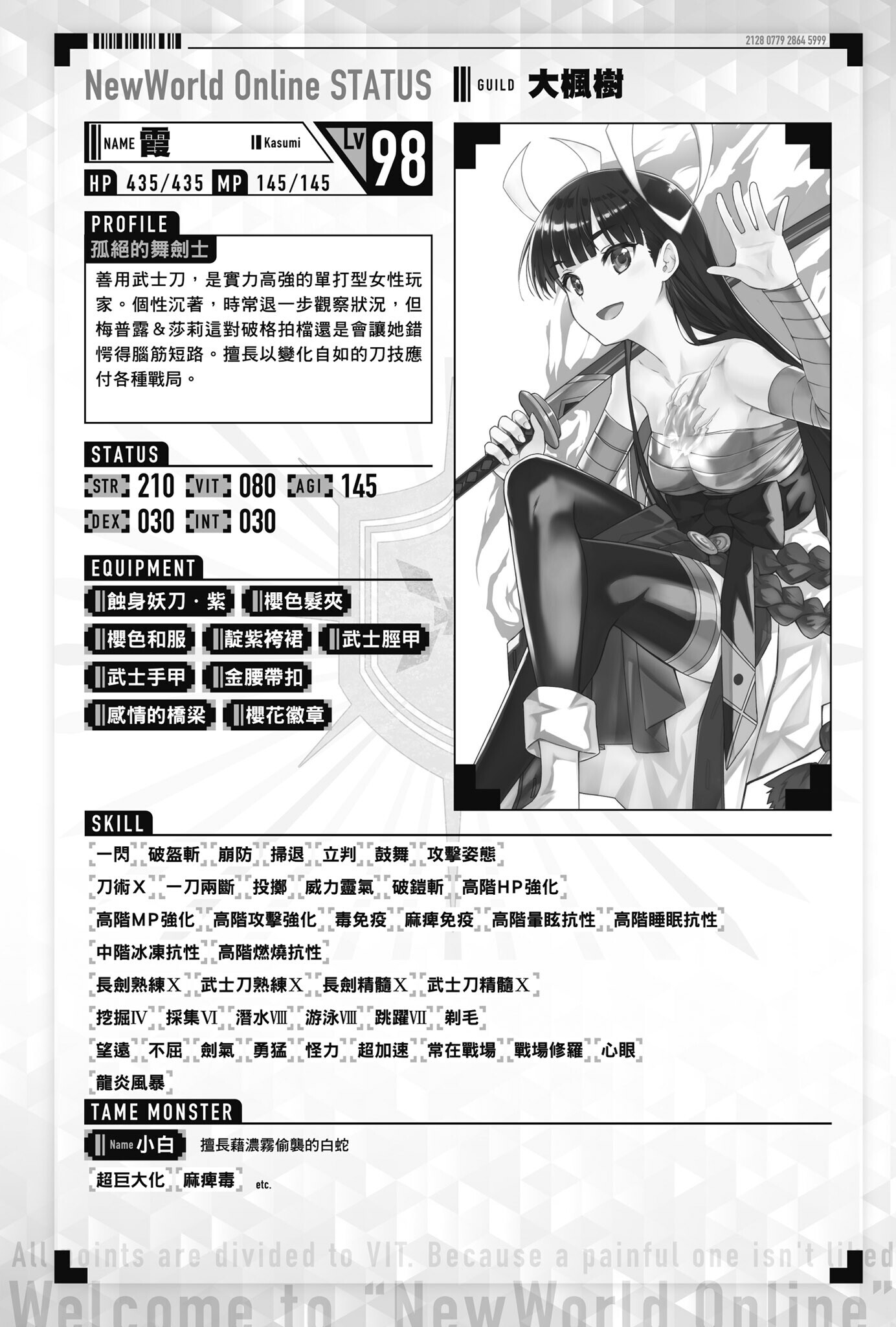 《怕痛的我，把防御力点满就对了》18 人物档案和设定插图（5）