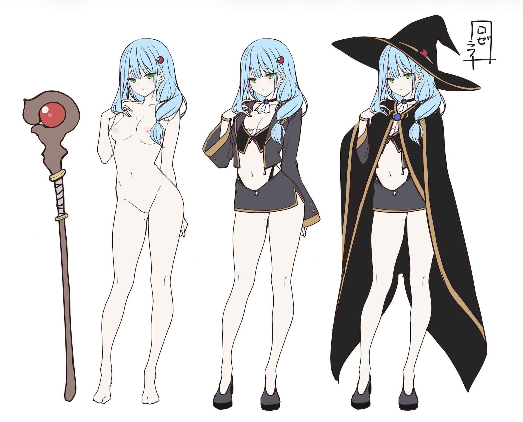 《靠美容魔法开启异世界冒险后宫》1 人物设计稿插图（8）