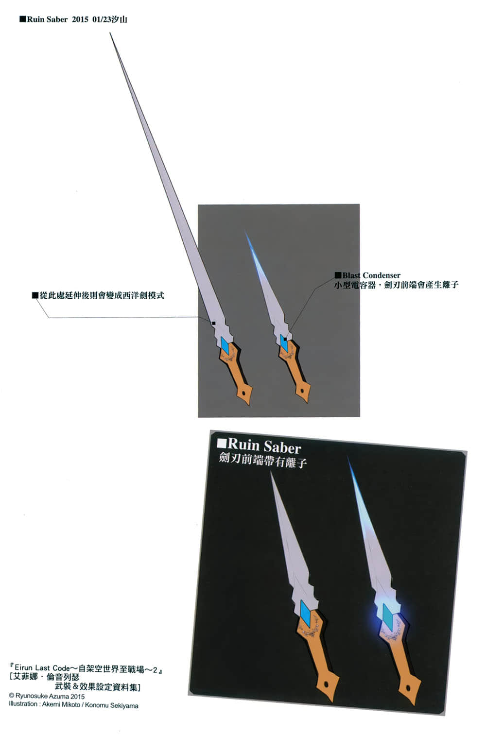 《Eirun Last Code ～自架空世界至战场～》2 赛莲＆狄丝特布伦设定资料集插图（6）