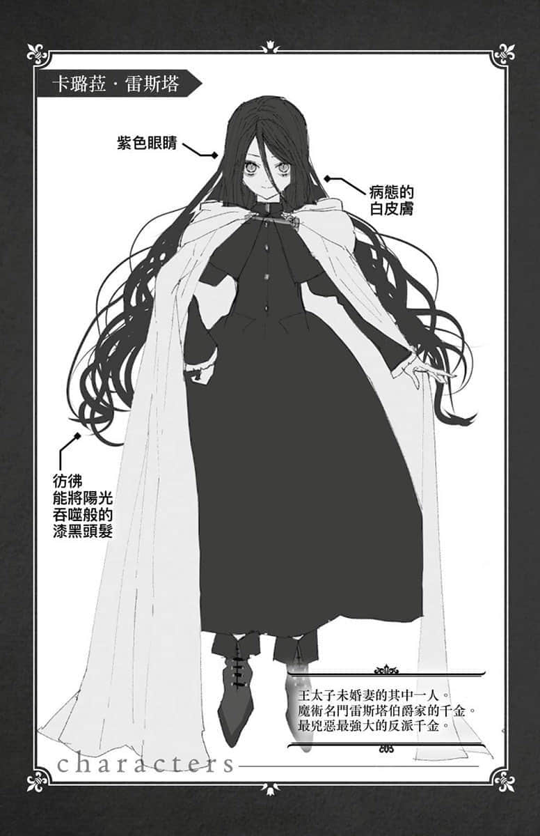 《身爲女性向遊戲的女主角挑戰最強生存劇》Ⅱ 第一部 流浪篇 殺戮的灰姑娘 角S設定集插圖（3）