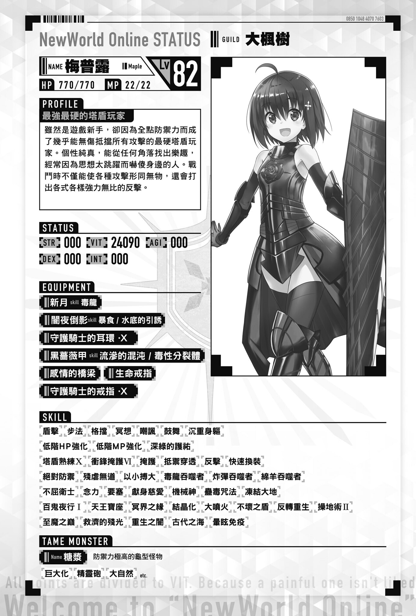 《怕痛的我，把防御力点满就对了》18 人物档案和设定插图（1）