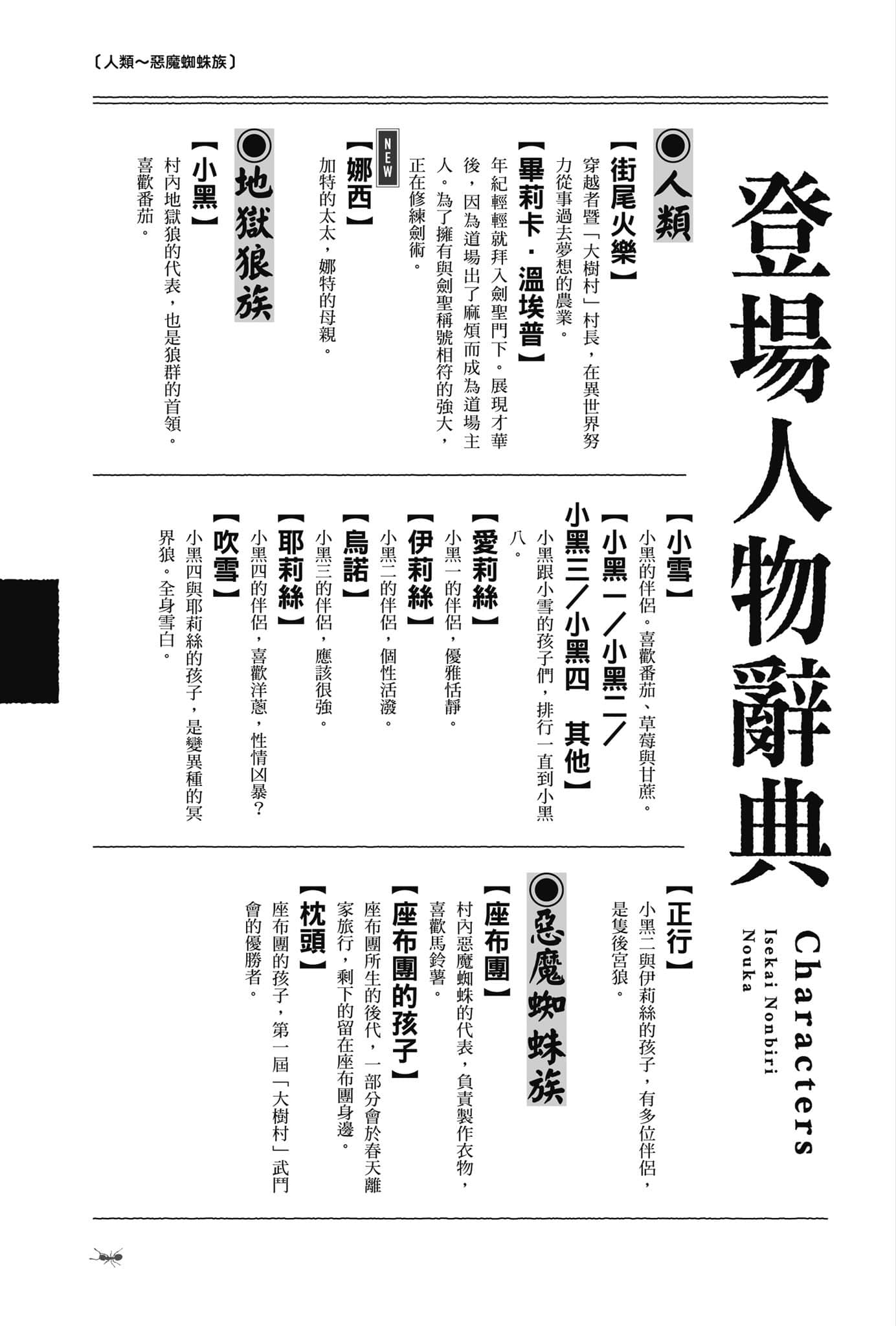 《异世界悠闲农家》11 登场人物辞典插图（1）