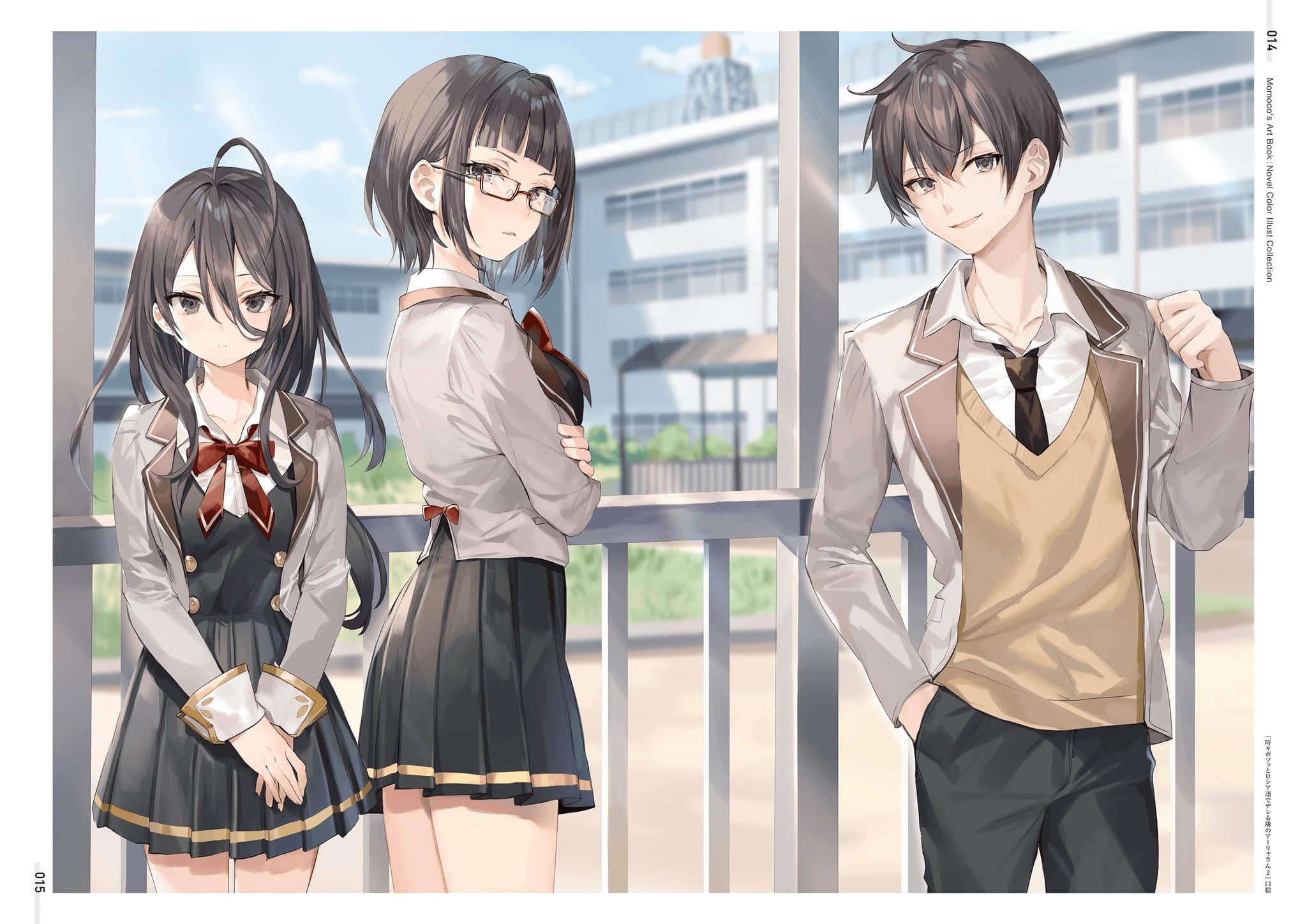 《不时轻声地以俄语遮羞的邻座艾莉同学》ももこ画集 原作小说彩S插画集锦插图（9）