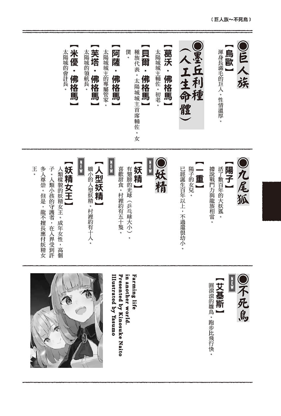 《异世界悠闲农家》8 登场人物辞典插图（6）