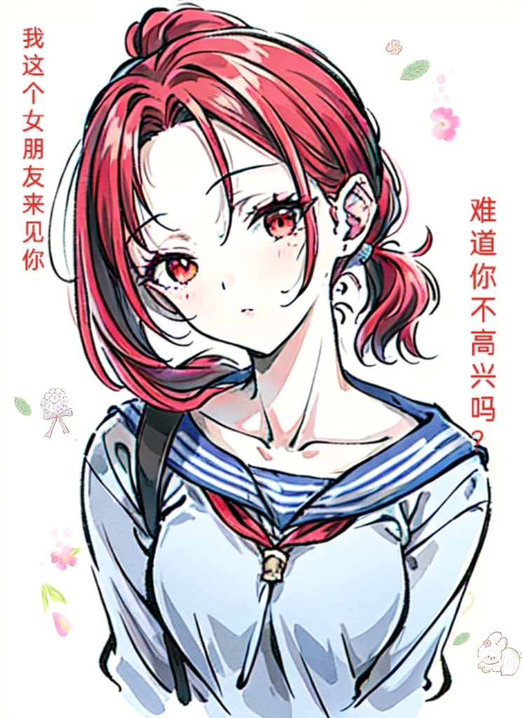 《橘色屋檐下的妹妹》上卷 西村 人設樣圖插圖（2）