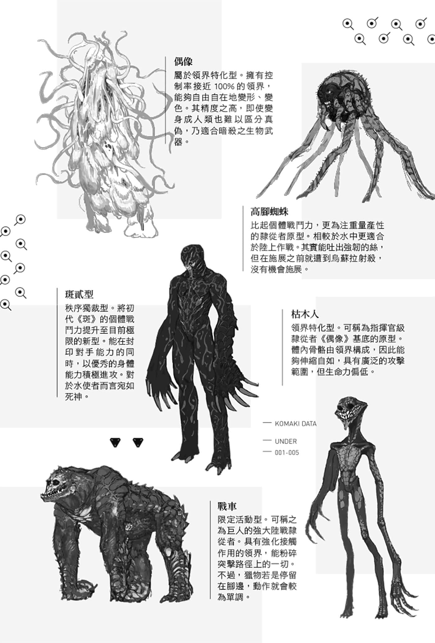 《绝深海的索拉里斯》2 用语集＆怪物集插图（2）