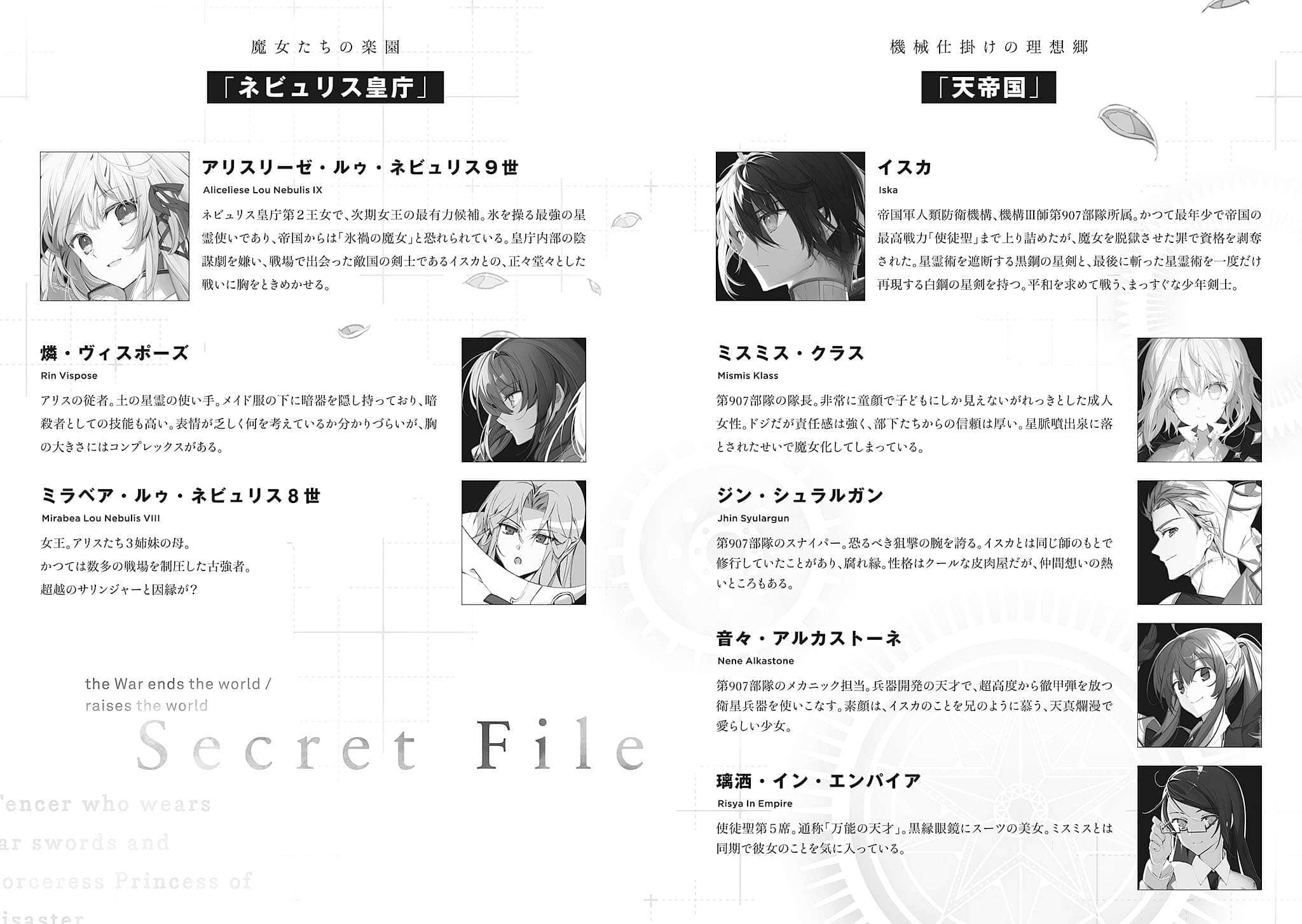《這是你與我的最後戰場，或是開創世界的聖戰》短篇集 Secret File 插圖（4）