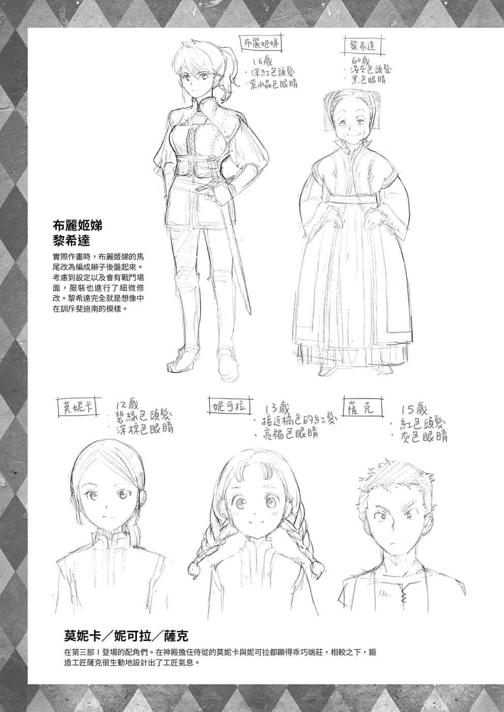 《小書癡的下克上FANBOOK》1 角S設定資料集插圖（12）