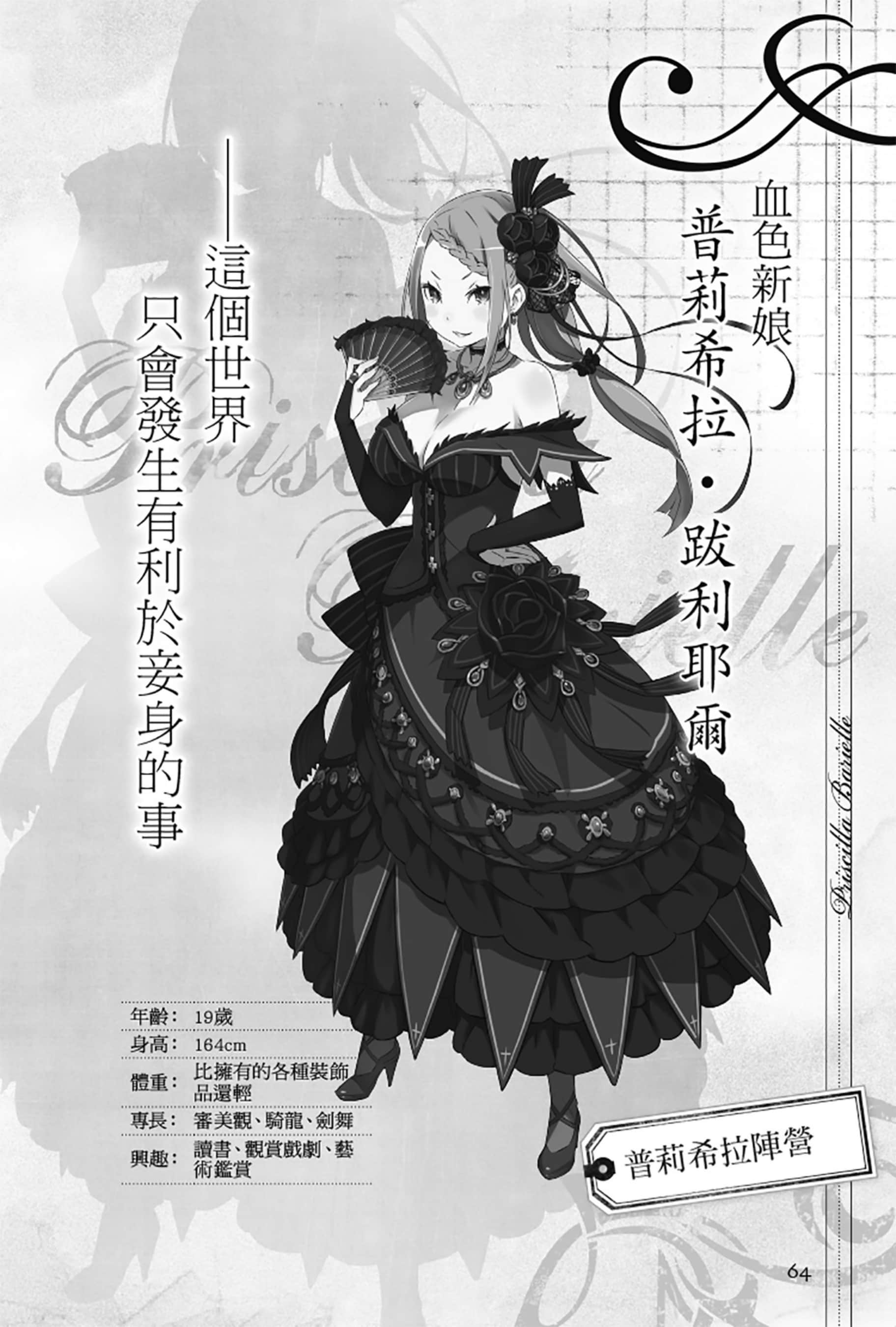 《Re:從零開始的異世界生活》Re:zeropedia 公式書 第１部 人物介紹 ③插圖（6）