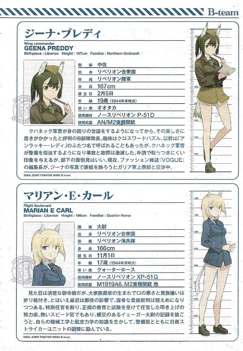 《高贵魔女 第506统合战斗飞行团》6 疑心！ 人物介绍插图（3）