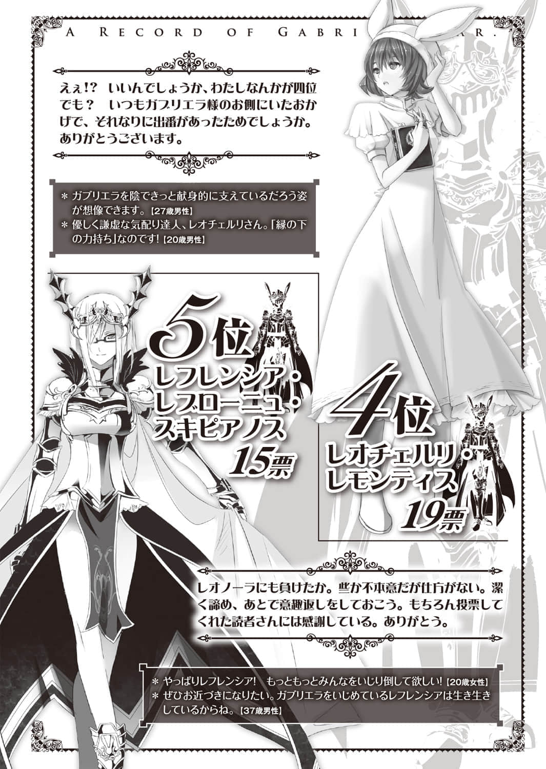 《加布莉艾拉战记》最终卷 角S人气投票结果插图（4）