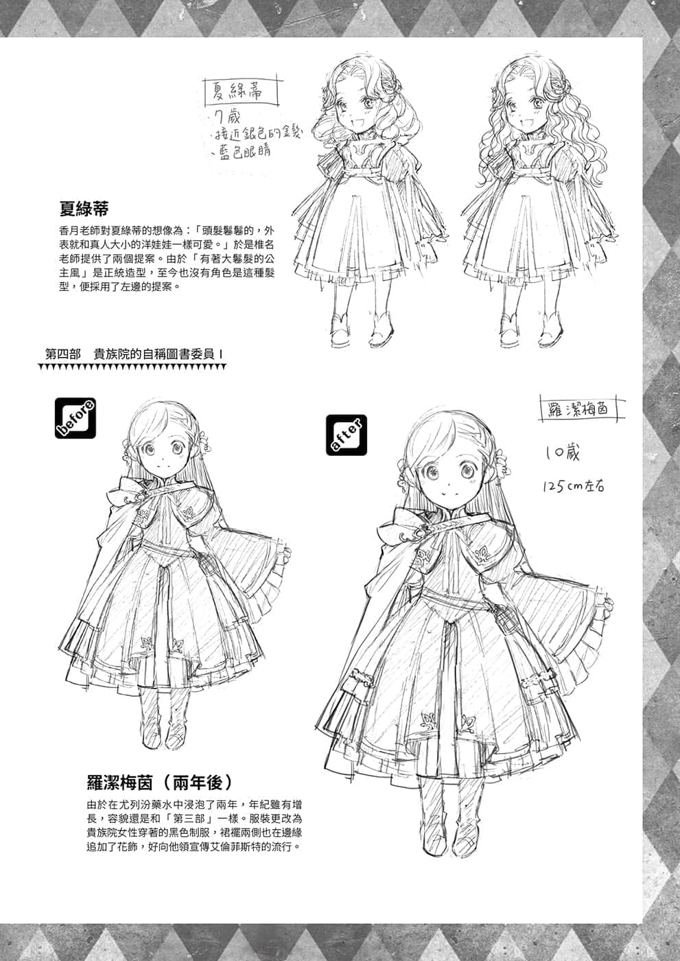 《小書癡的下克上FANBOOK》2 角S設定資料集插圖（4）