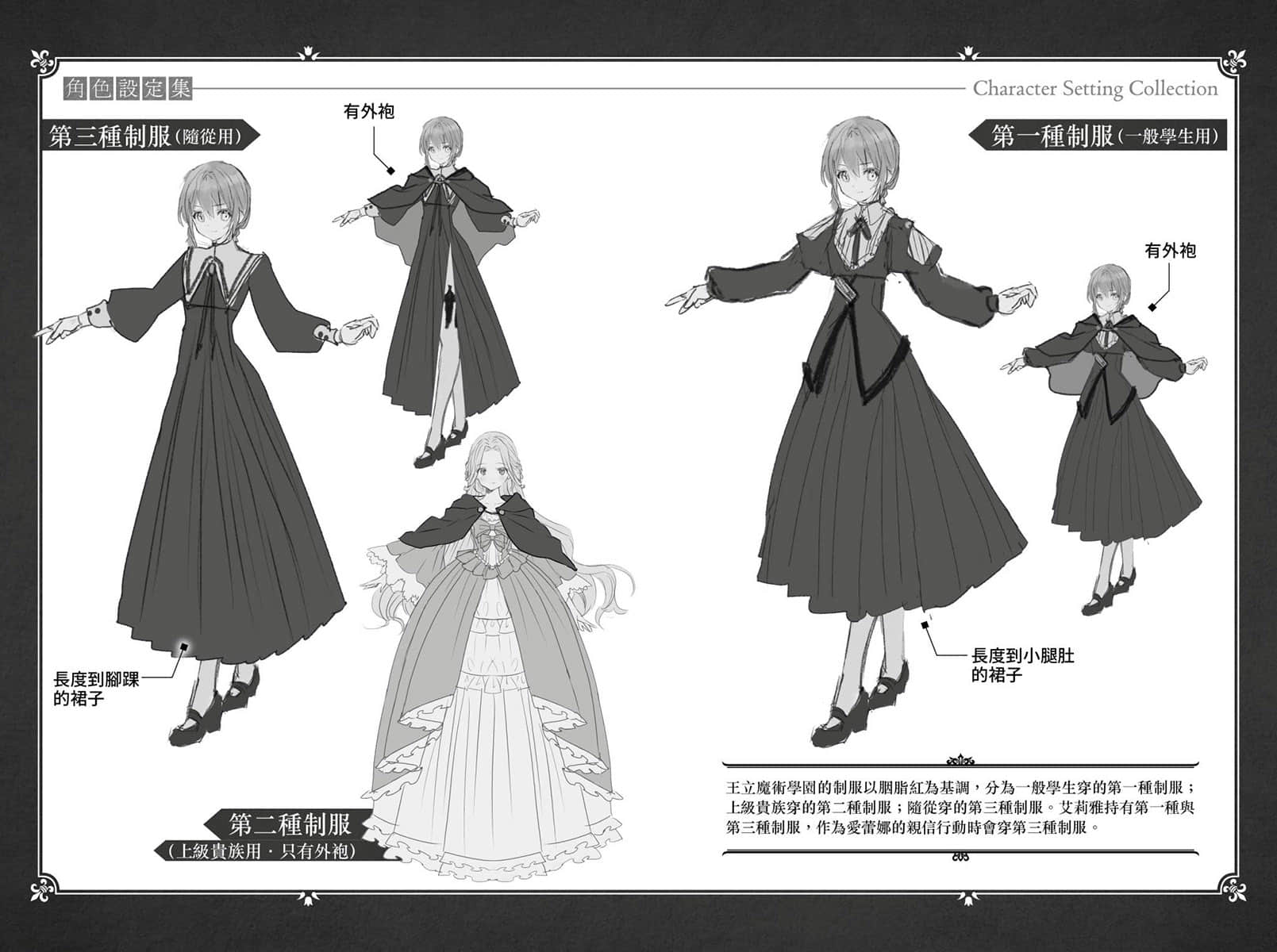 《身为女性向游戏的女主角挑战最强生存剧》V 第二部 学园篇 铁蔷薇公主 角S设定集插图（1）