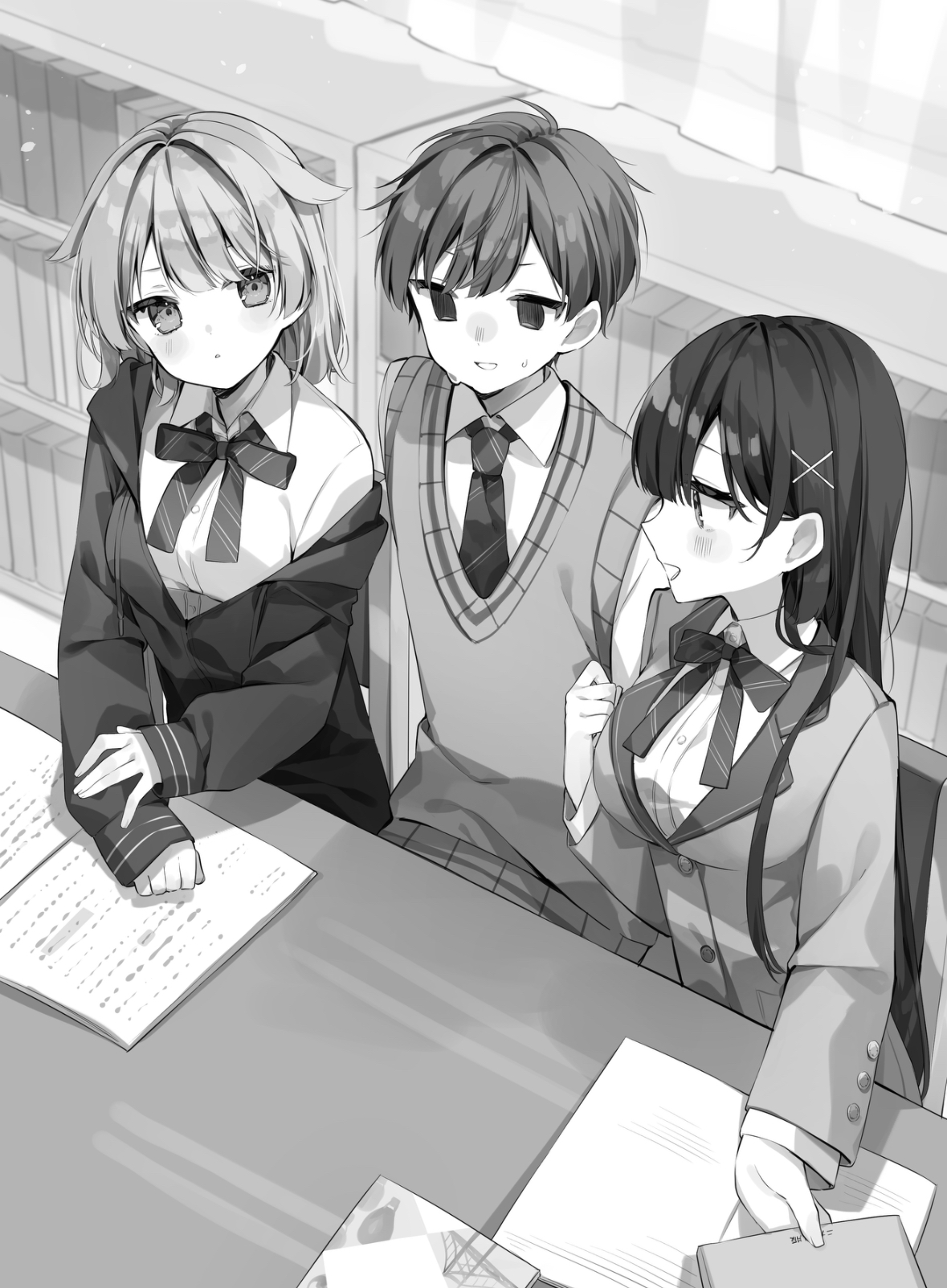 《虽然我被同年级两大美少女甩了,但不知为何她们似乎爱上我了。》作者的話 『被甩還被愛上』插圖公開①(瑛太人設初登場1;插图(1)