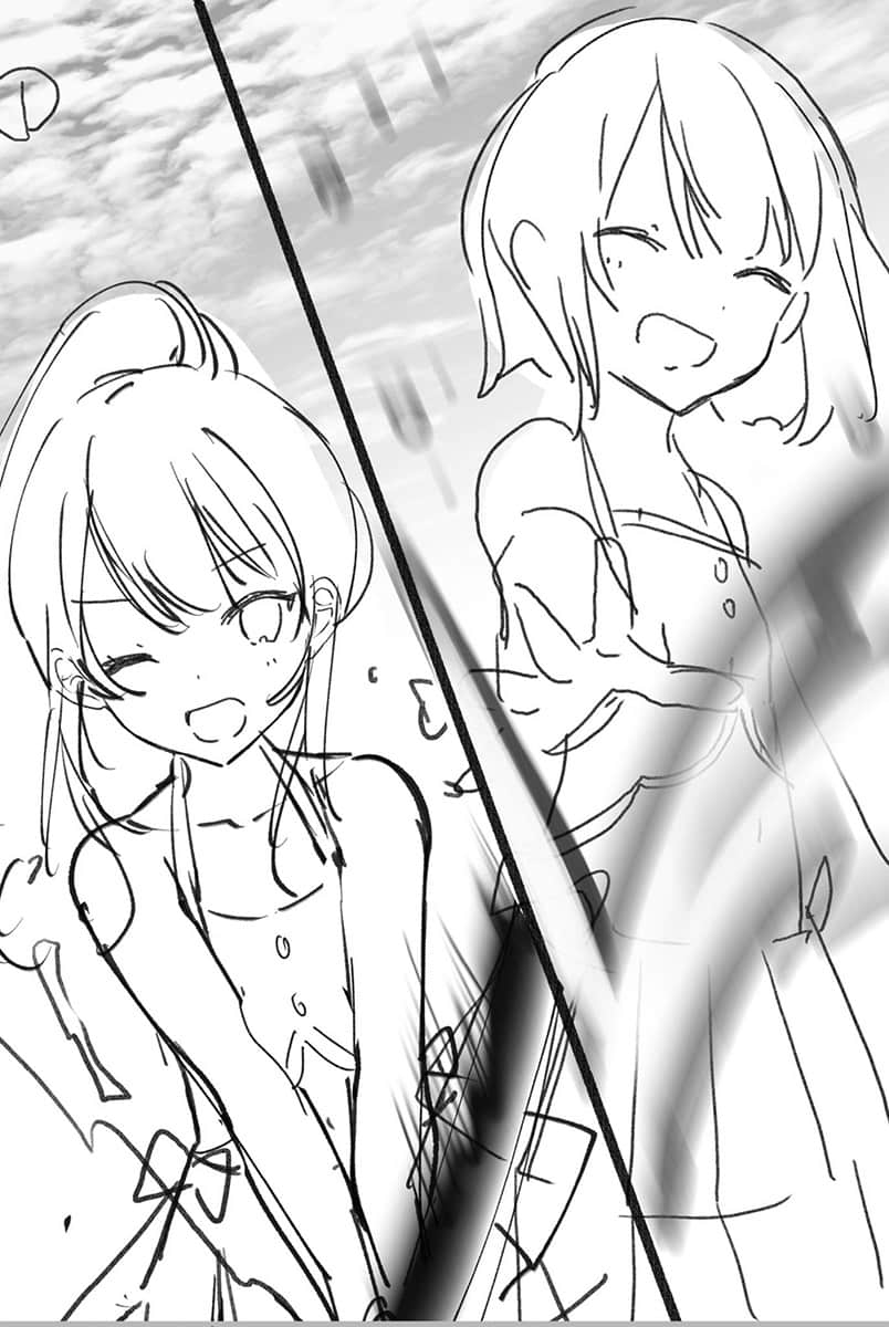《我的推是壞人大小姐。》5 插畫草稿集插圖（3）