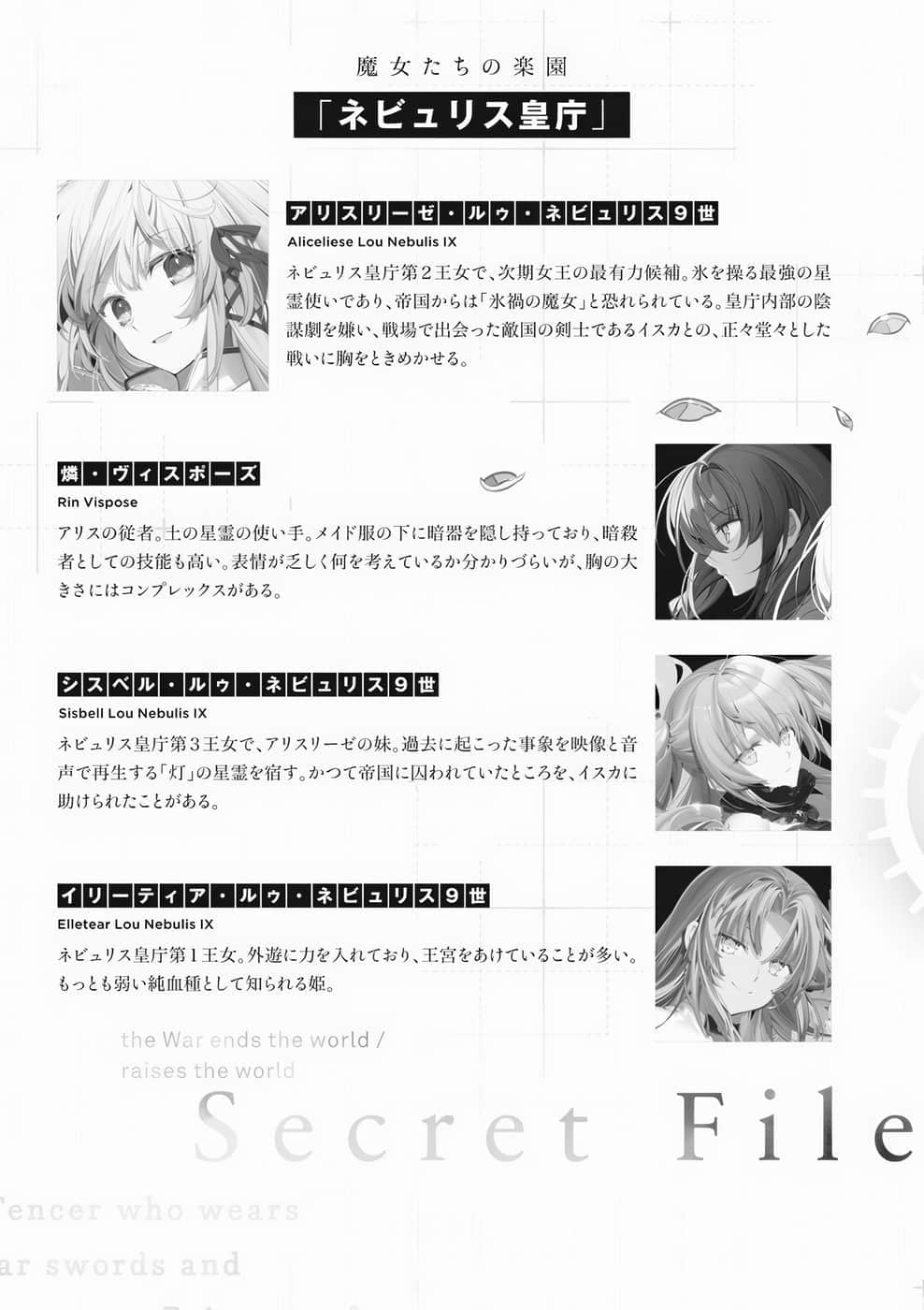 《這是你與我的最後戰場，或是開創世界的聖戰》短篇集 Secret File2 插圖（5）