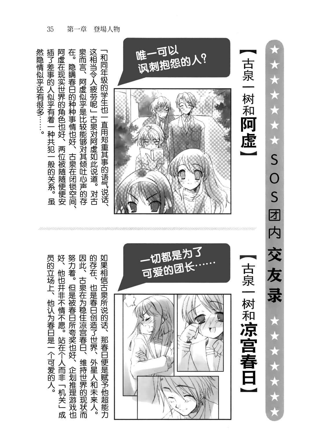 《凉宫春日系列》OFFICAL FANBOOK 凉宫春日的观测 第一章 登场人物插图（29）