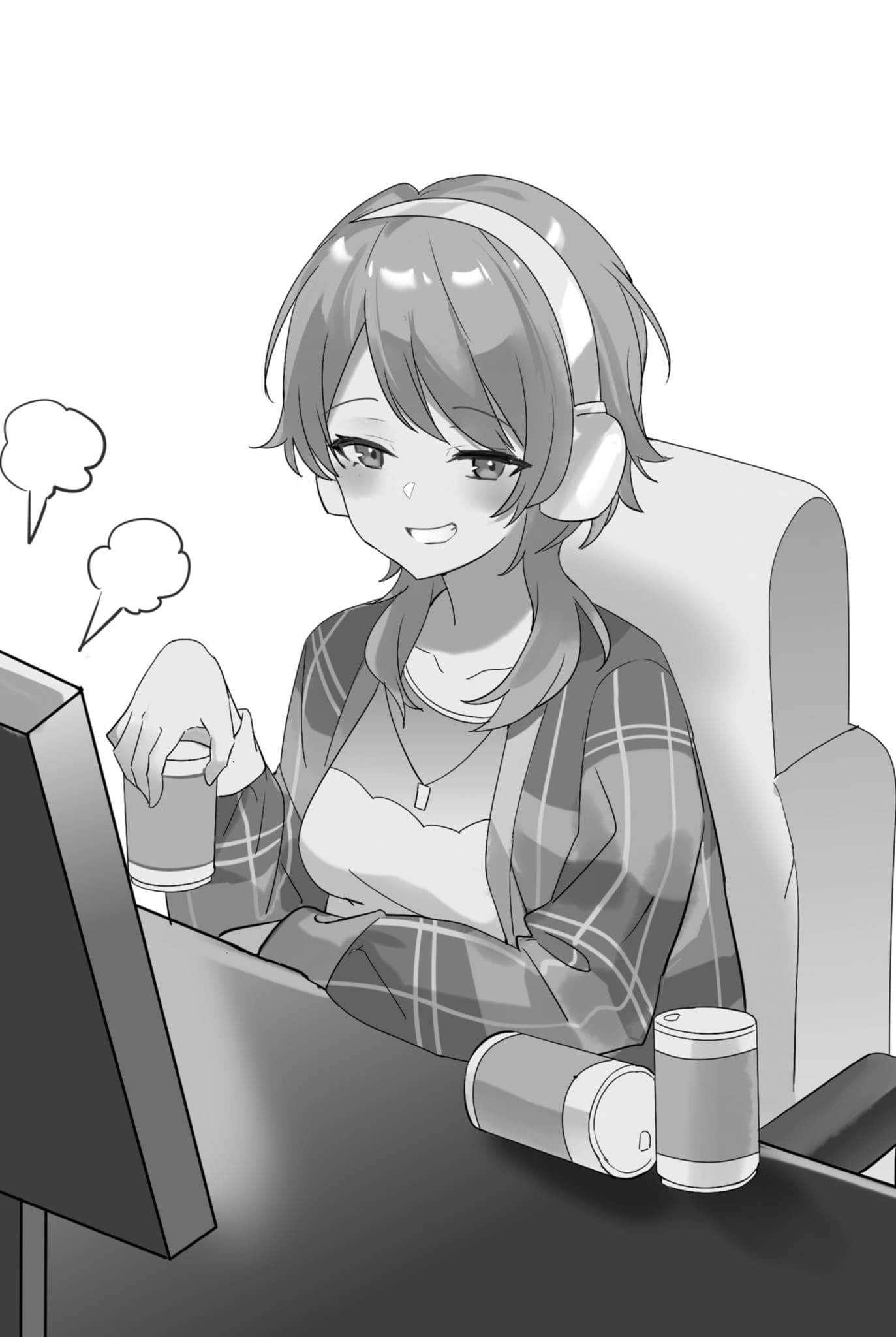 快30歲才轉職成爲VTuber的故事。小說插圖（132）