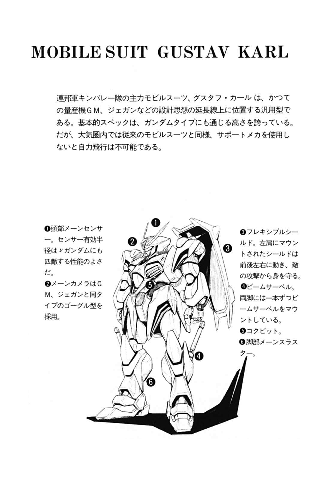 《機動戰士高達 閃光的哈薩維》上冊 高達基礎數據插圖（8）