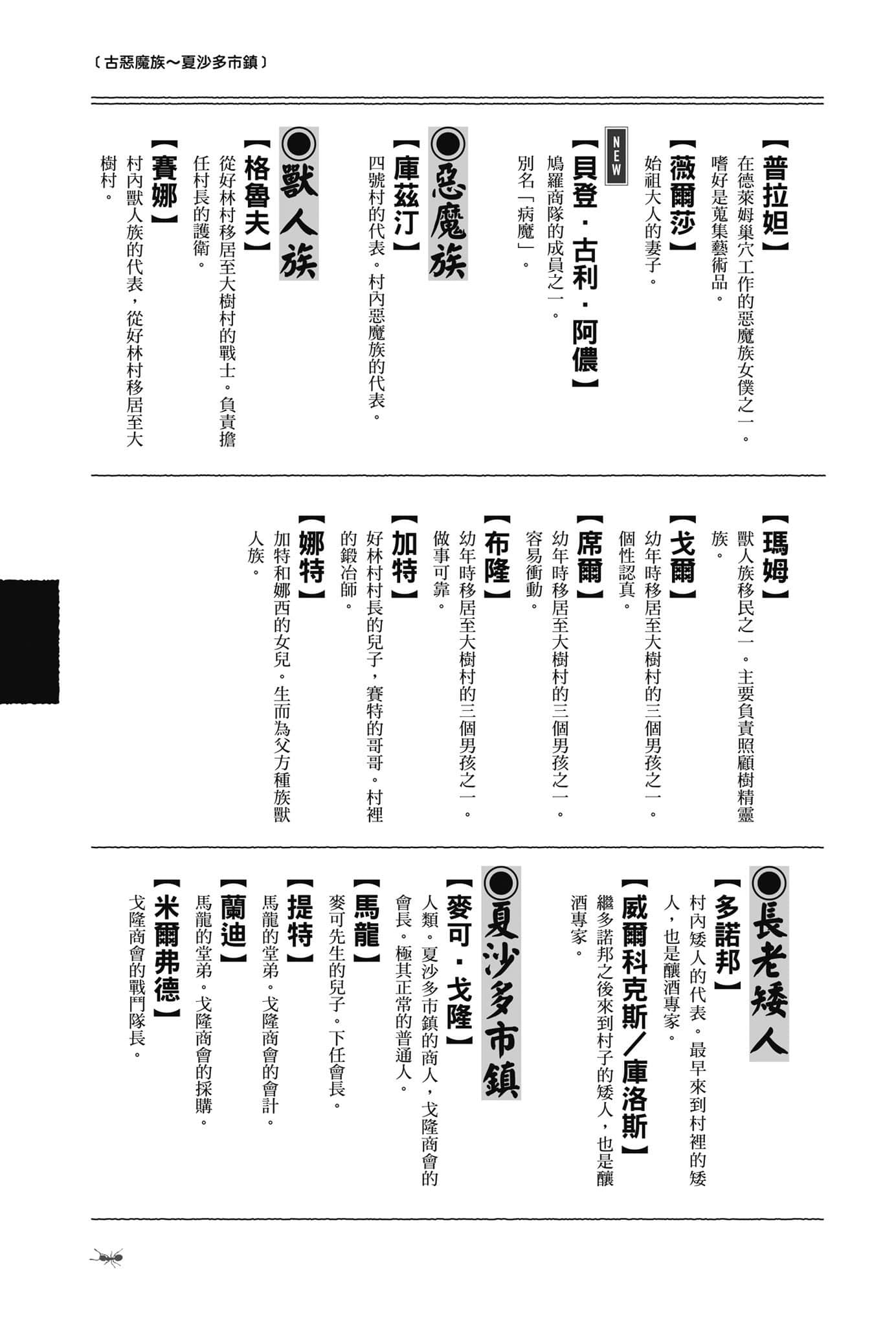 《異世界悠閒農家》16 登場人物辭典插圖（6）