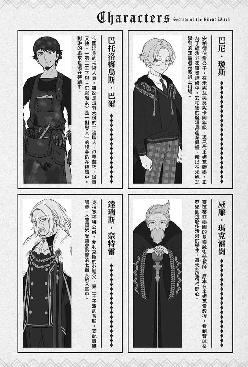 《Silent Witch 沉默魔女的秘密》7 目前为止的登场人物插图（8）