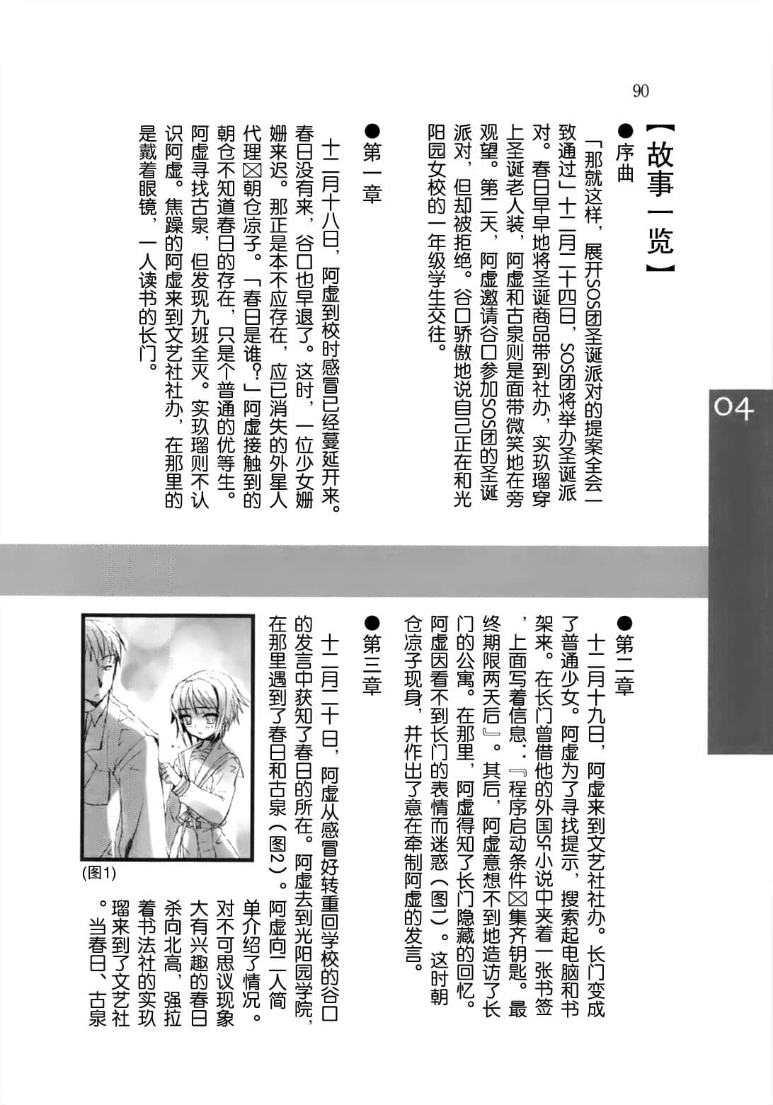 《涼宮春日系列》OFFICAL FANBOOK 涼宮春日的觀測 第二章 各卷詳解插圖（16）
