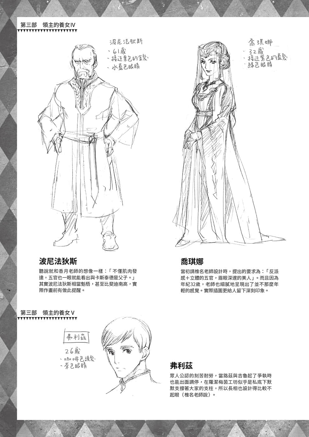《小書癡的下克上FANBOOK》2 角S設定資料集插圖（3）