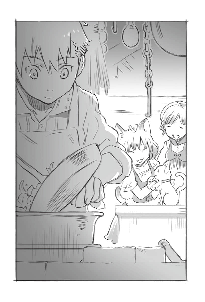 《神猫小咪与猫用品召唤师的异世界奋斗记》1 小咪，帮助生病的马。插图（1）