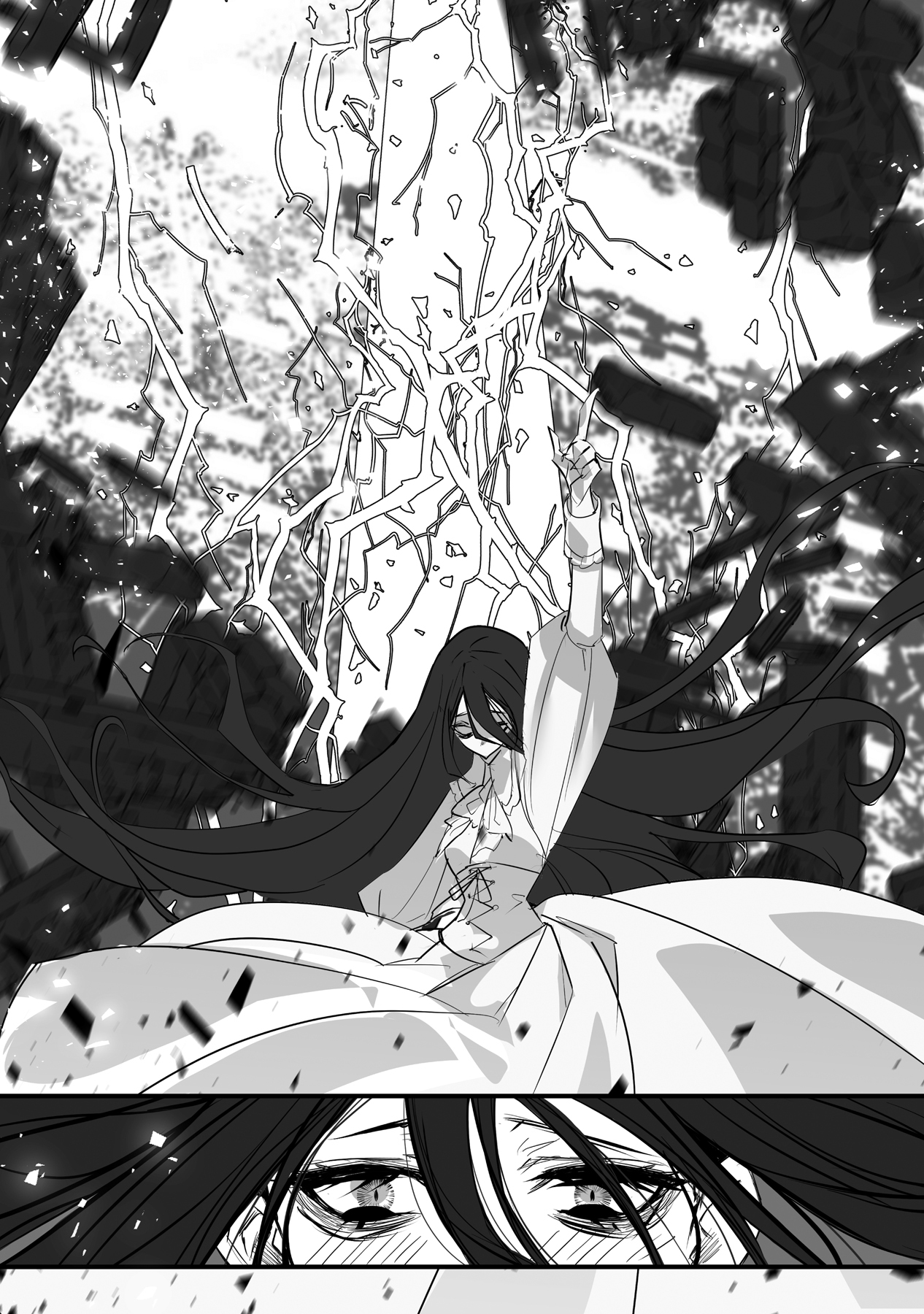 《身爲女性向遊戲的女主角挑戰最強生存劇》VIII 第二部 學園篇 鐵之薔薇姬 無貌之夜 三插圖（1）