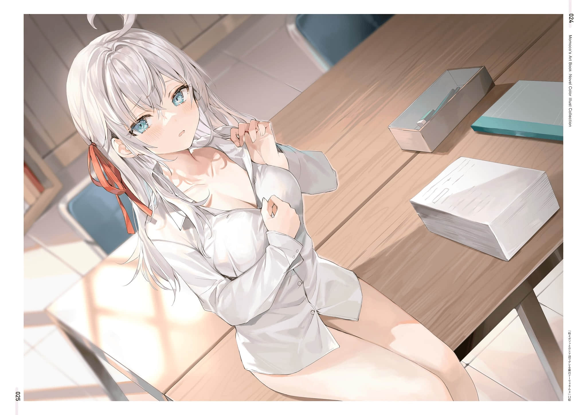 《不时轻声地以俄语遮羞的邻座艾莉同学》ももこ画集 原作小说彩S插画集锦插图（15）