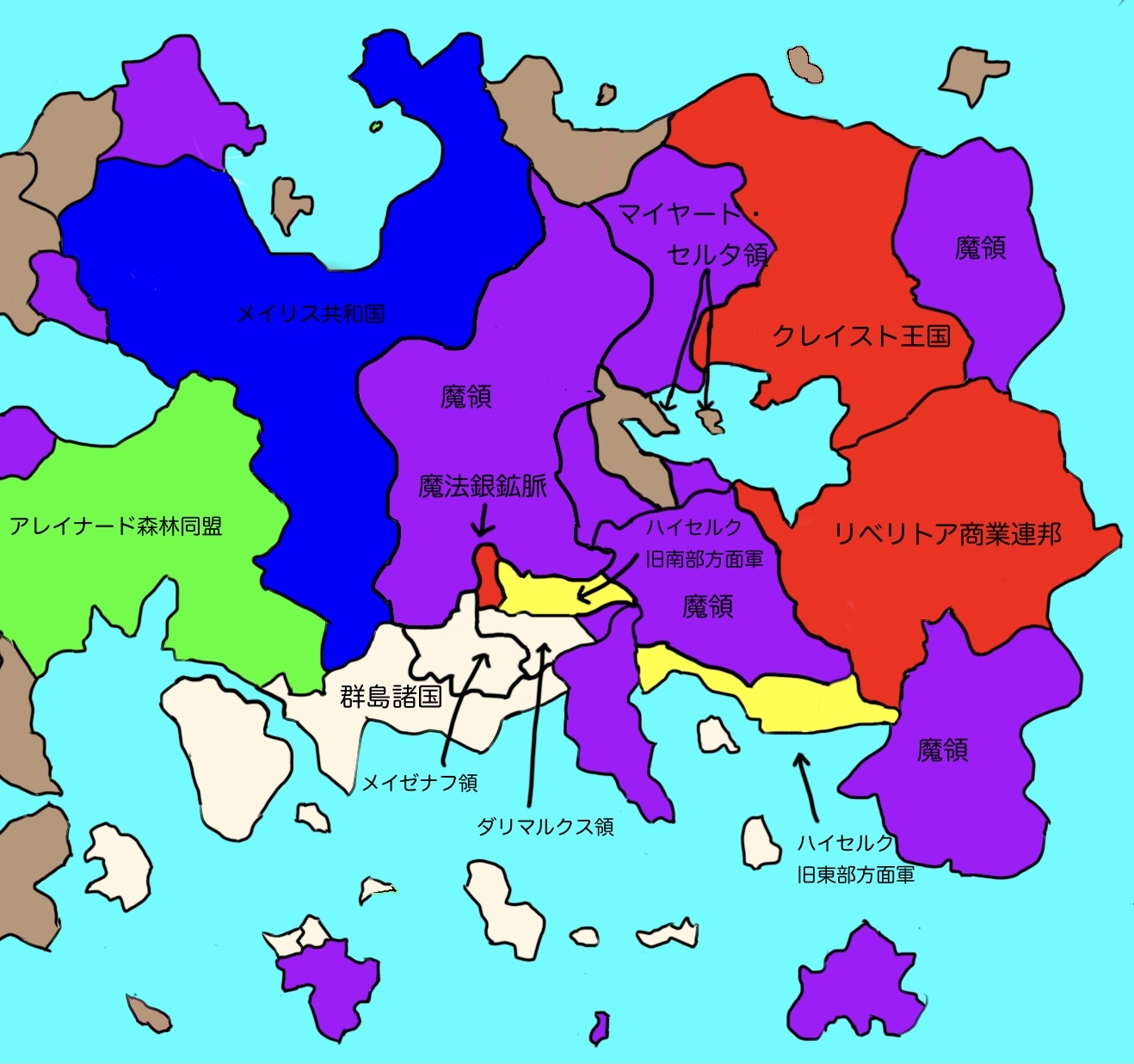 《渾濁雙眼所求爲何》2 漢塞爾克帝國地圖及局勢插圖（1）