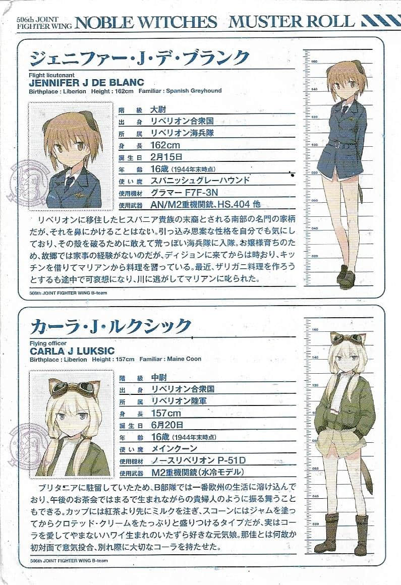 《高贵魔女 第506统合战斗飞行团》6 疑心！ 人物介绍插图（4）