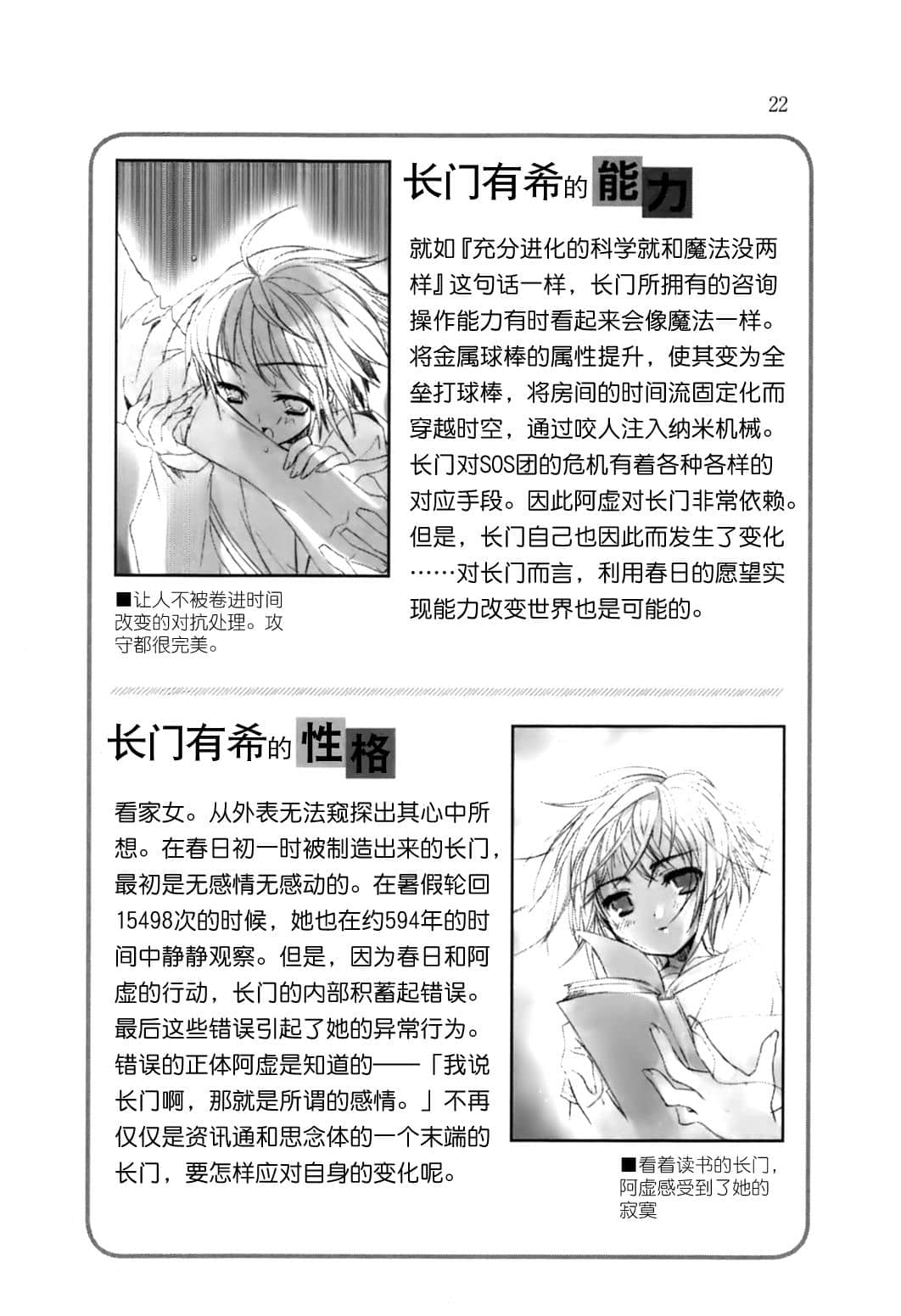 《凉宫春日系列》OFFICAL FANBOOK 凉宫春日的观测 第一章 登场人物插图（16）