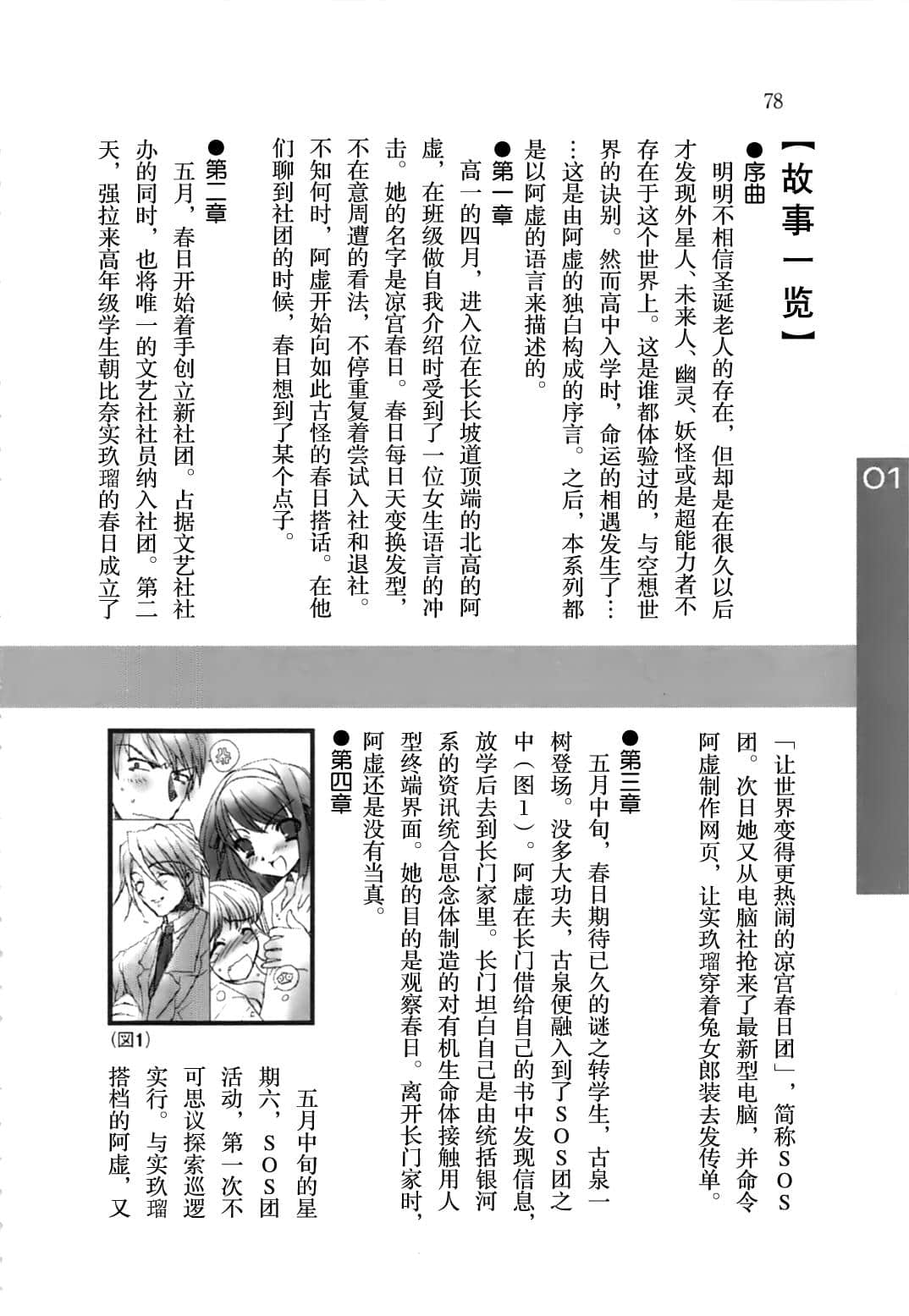 《涼宮春日系列》OFFICAL FANBOOK 涼宮春日的觀測 第二章 各卷詳解插圖（4）
