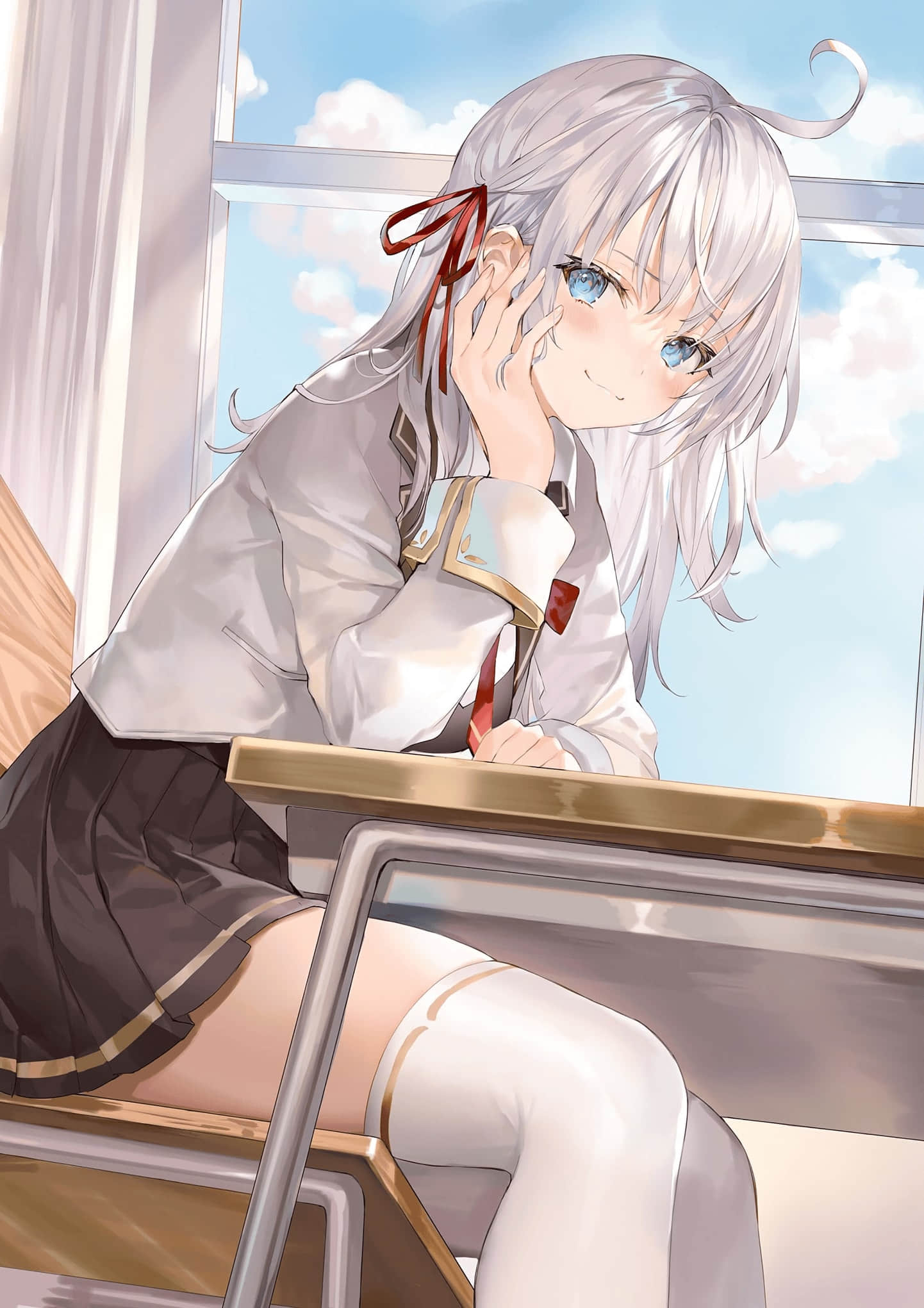 《不时轻声地以俄语遮羞的邻座艾莉同学》ももこ画集 原作小说彩S插画集锦插图（3）