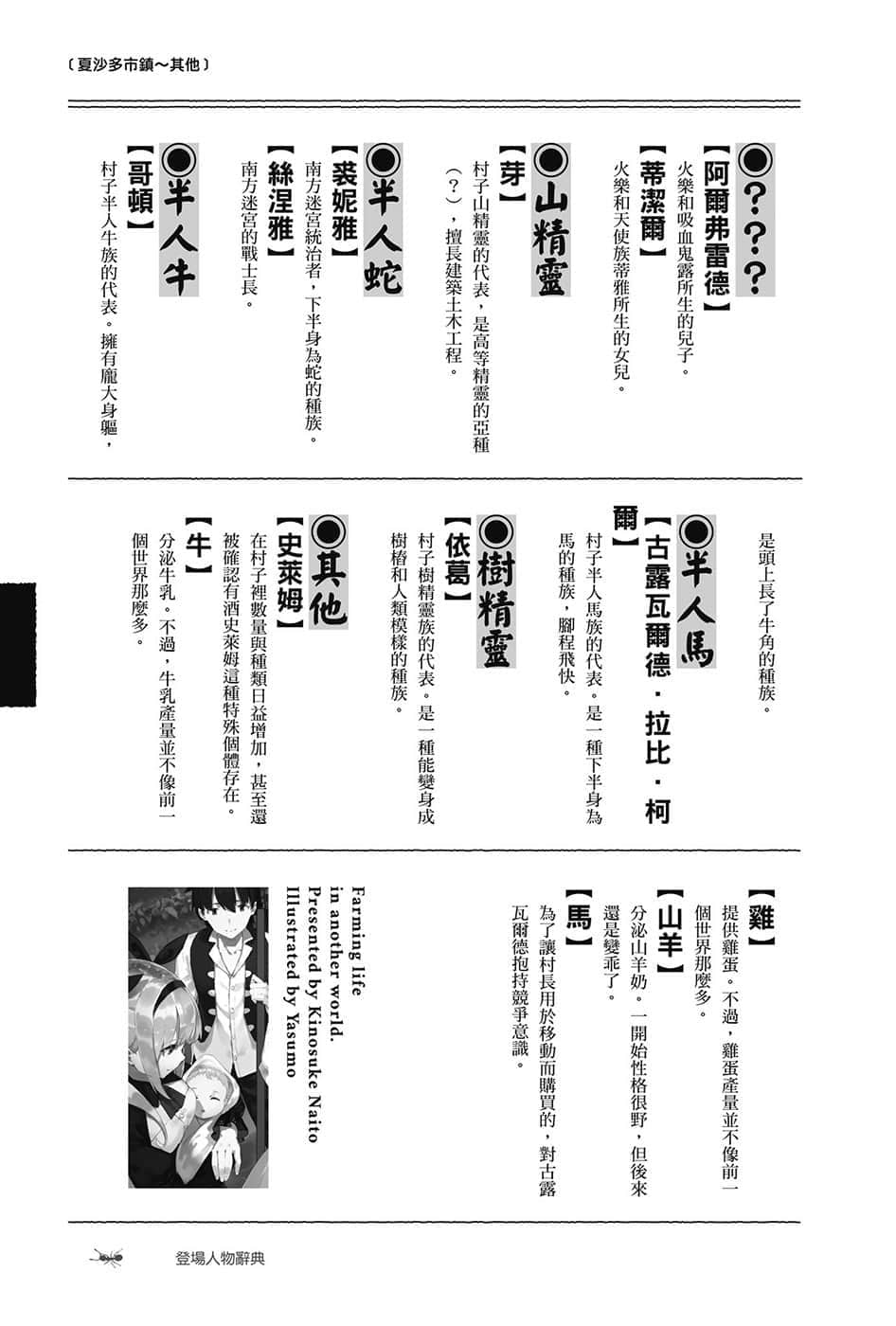 《异世界悠闲农家》2 登场人物辞典插图（4）