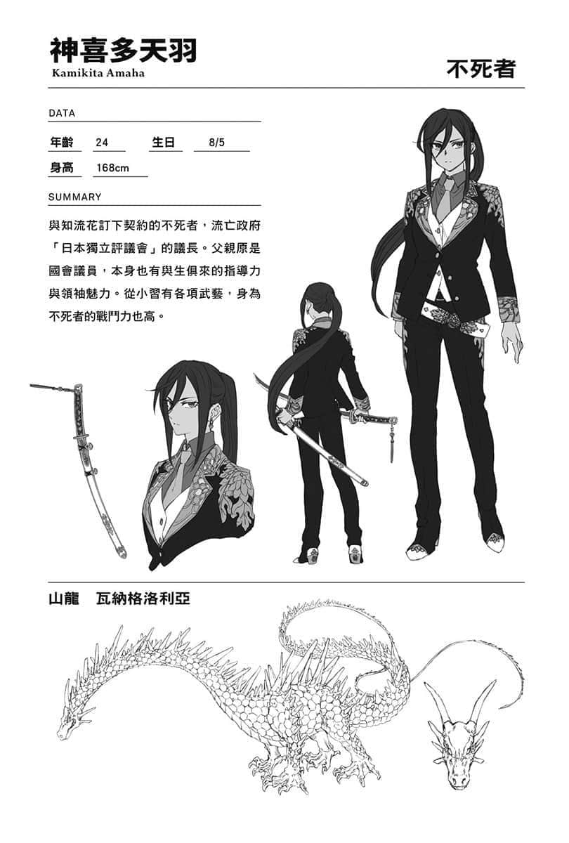 《虛位王權》2 龍與碧藍深海之間 人物檔案和設定插圖（2）