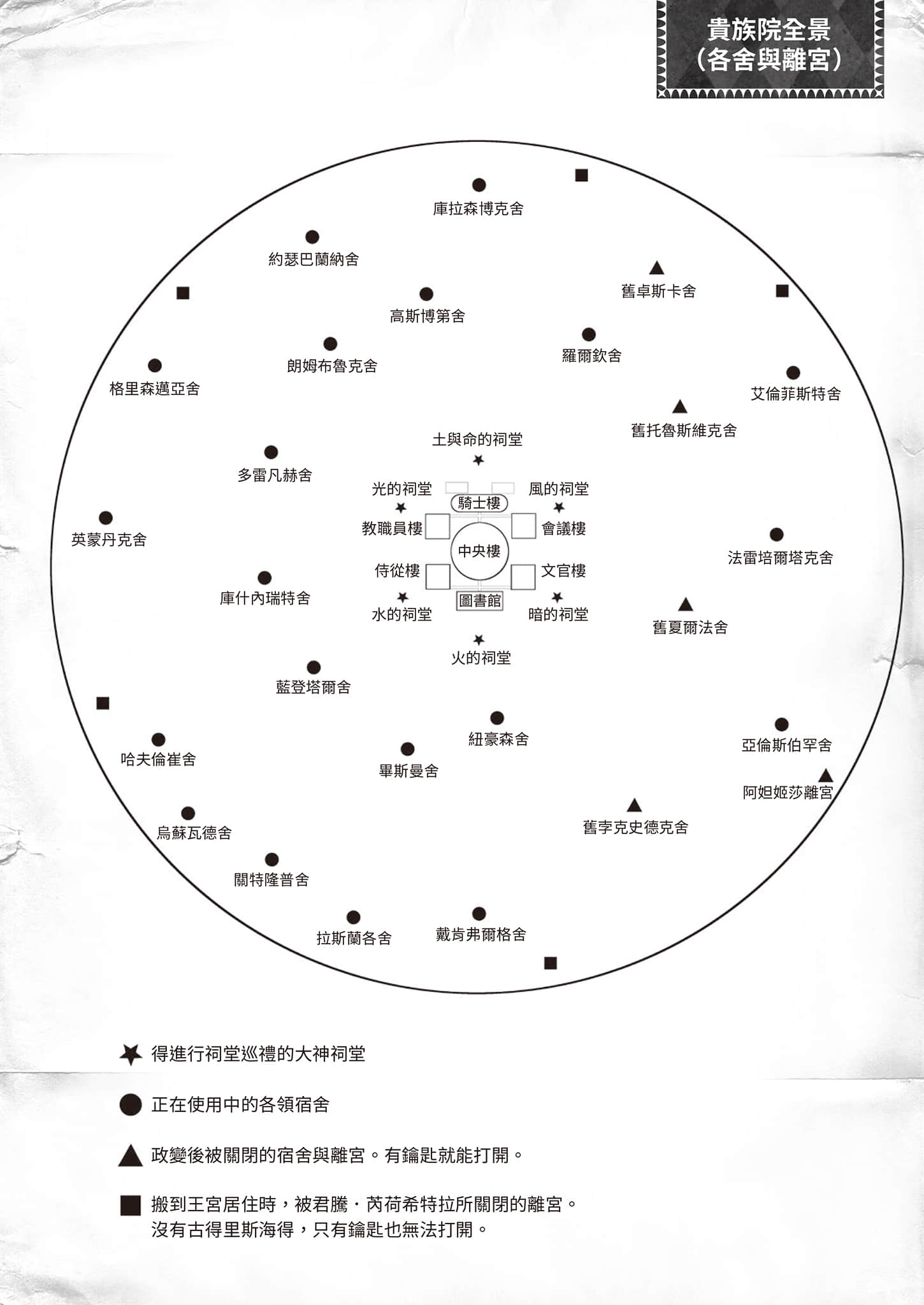 《小书痴的下克上FANBOOK》7 贵族院全景（各舍与离宫）插图（1）