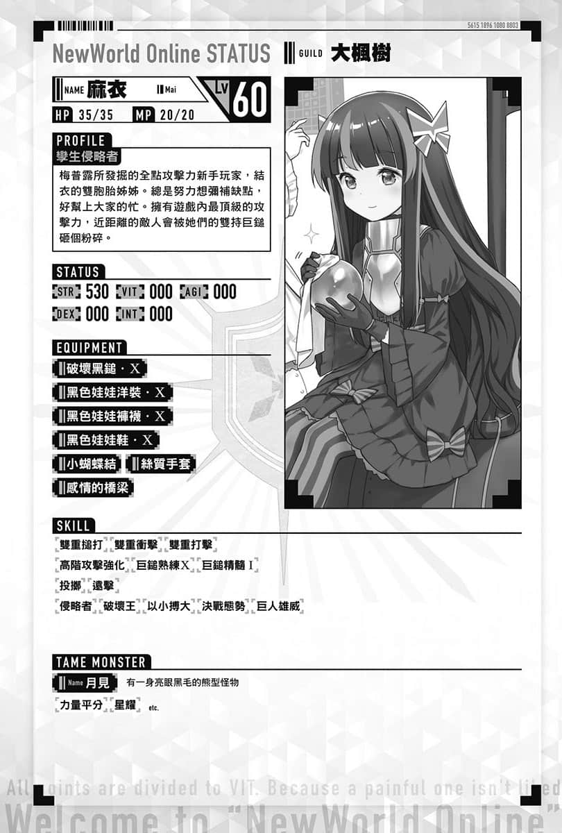 《怕痛的我，把防御力点满就对了》15 人物档案和设定插图（7）
