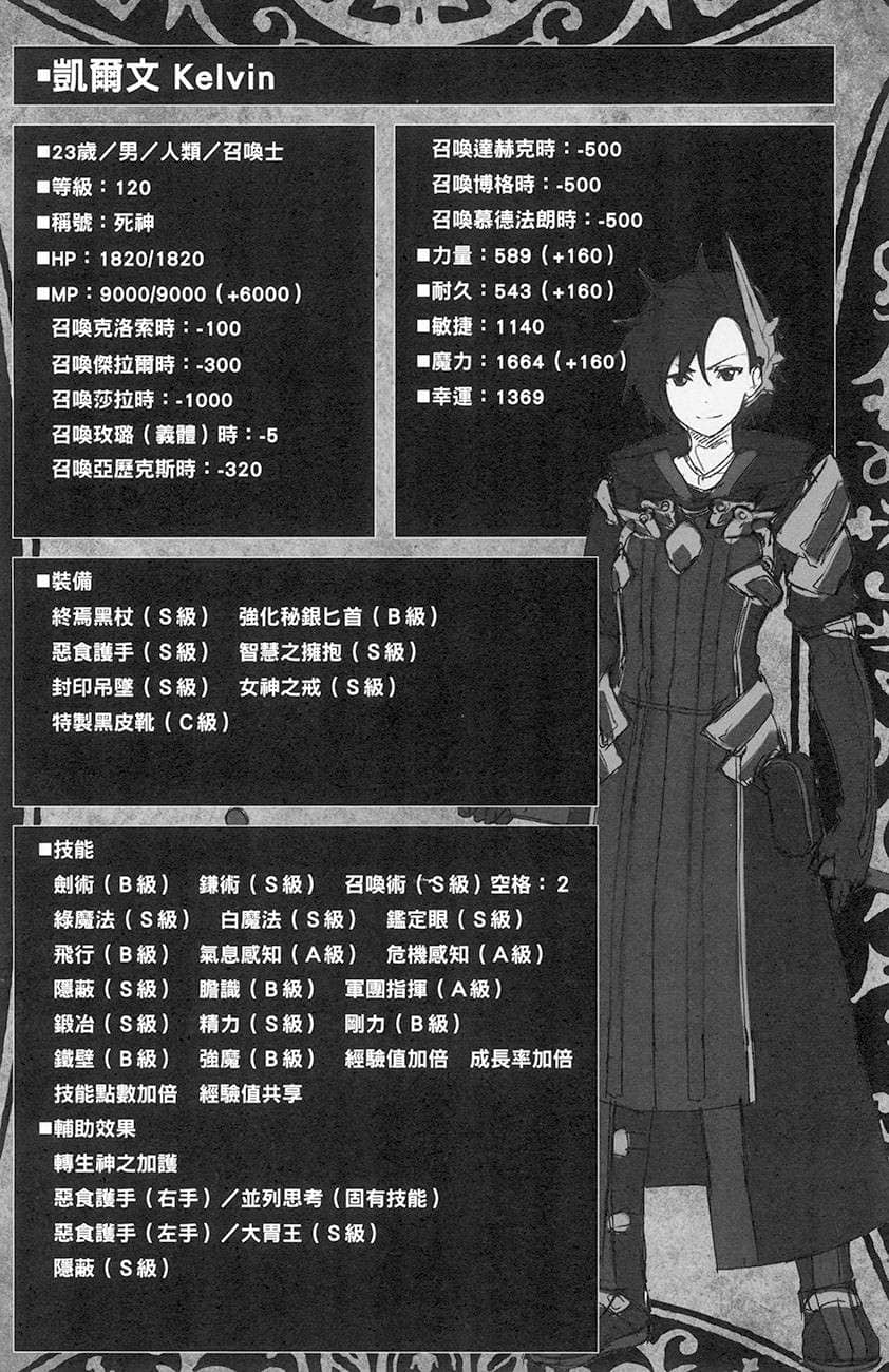 《黑之召唤士》5 魔王甦醒 人物档案和设定插图（1）