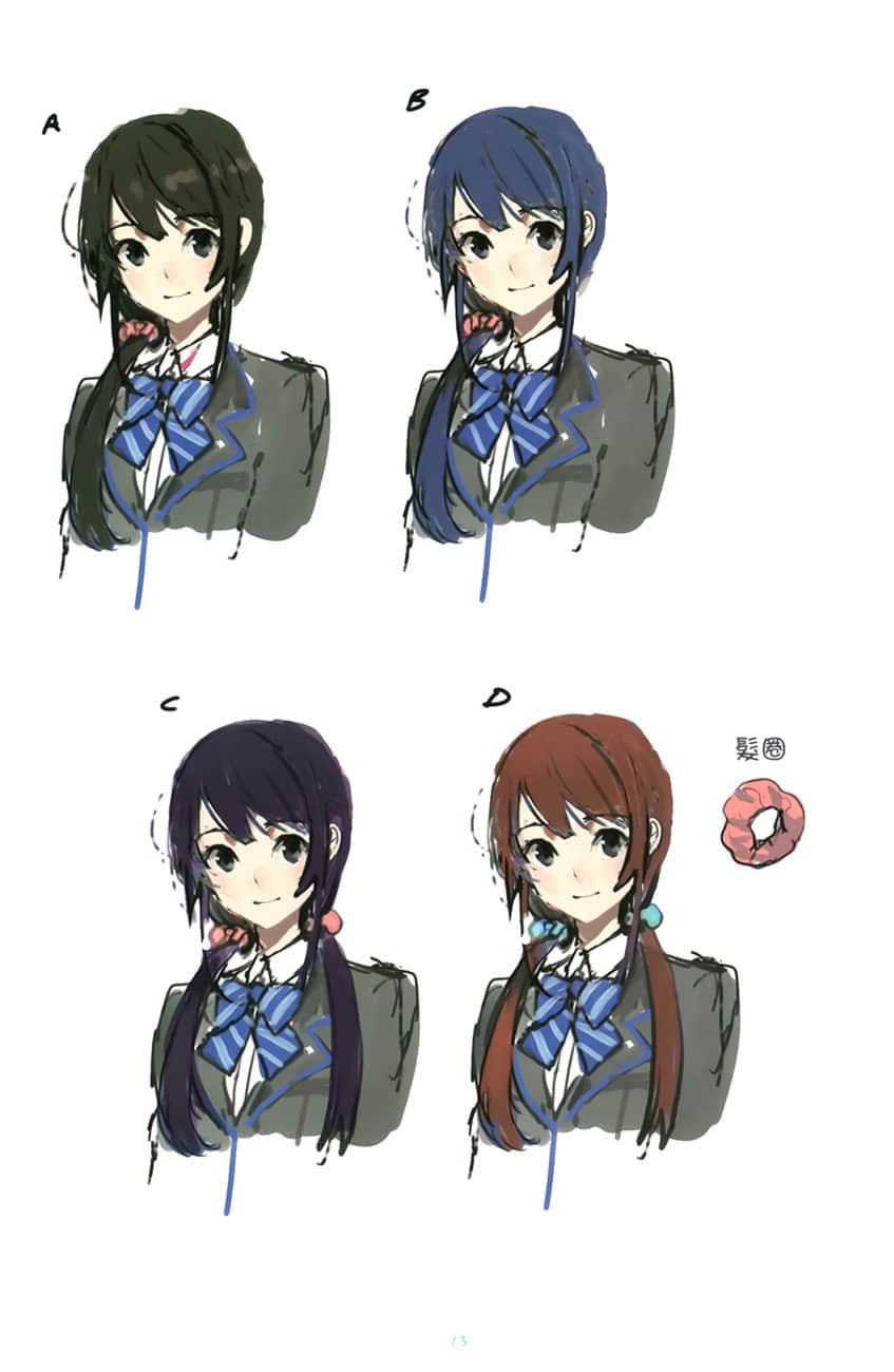 《彈珠汽水瓶裏的千歲同學》8 全綵插畫集１章 角S設計案插圖（16）