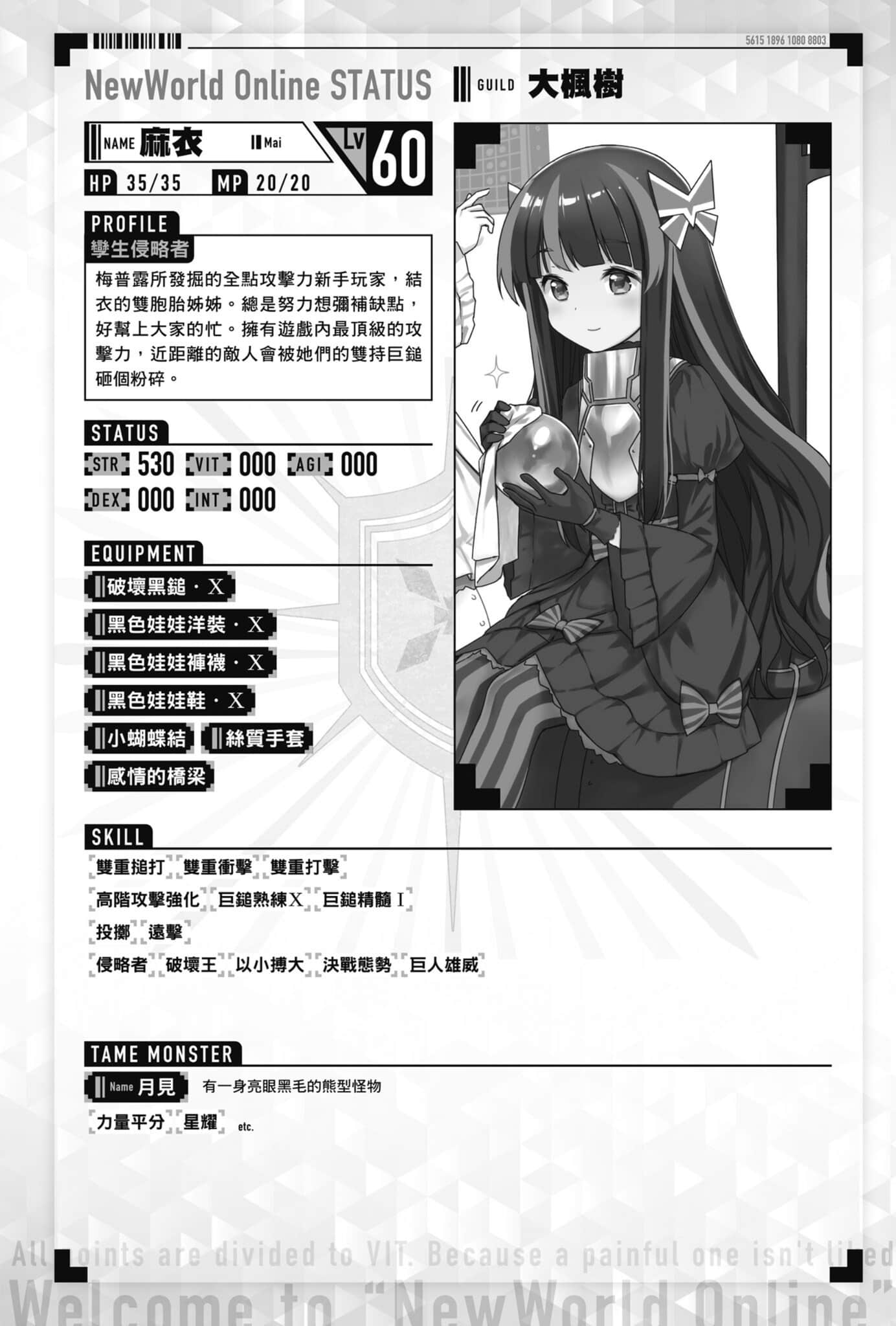 《怕痛的我，把防御力点满就对了》14 人物档案和设定插图（7）