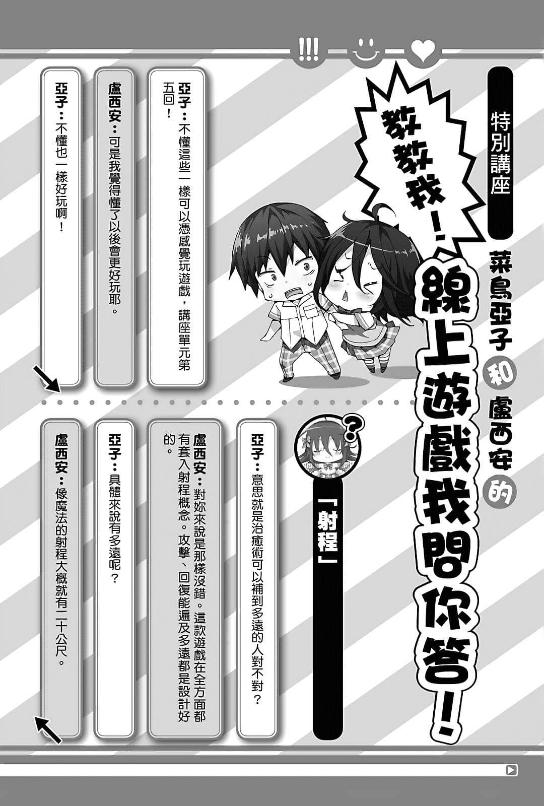 《线上游戏的老婆不可能是女生？》7 特别讲座 菜鸟亚子和卢西安的教教我！线上游戏我问你答！插图（1）