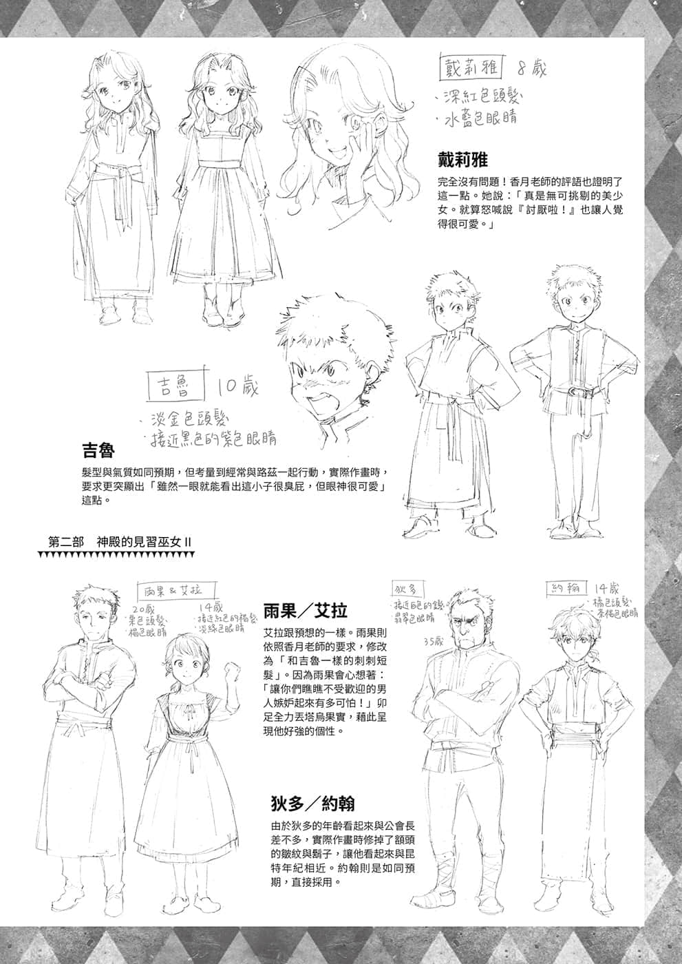 《小書癡的下克上FANBOOK》1 角S設定資料集插圖（7）