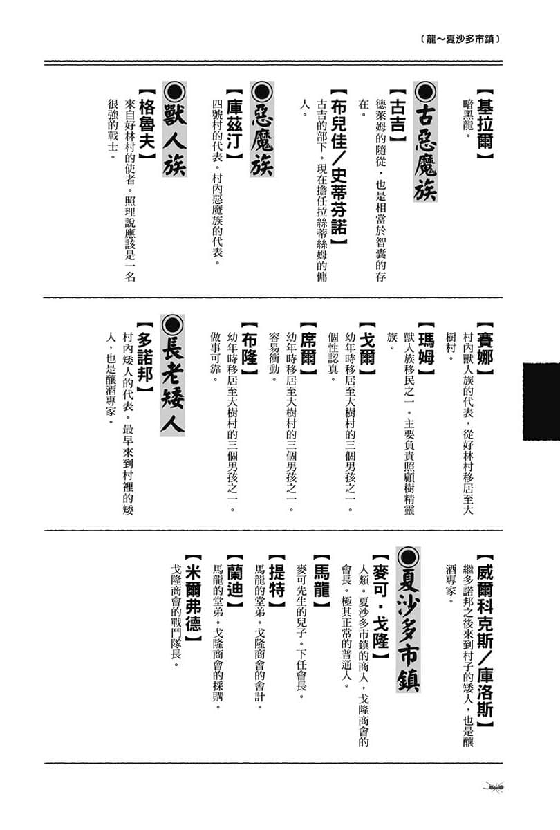 《異世界悠閒農家》10 登場人物辭典插圖（4）